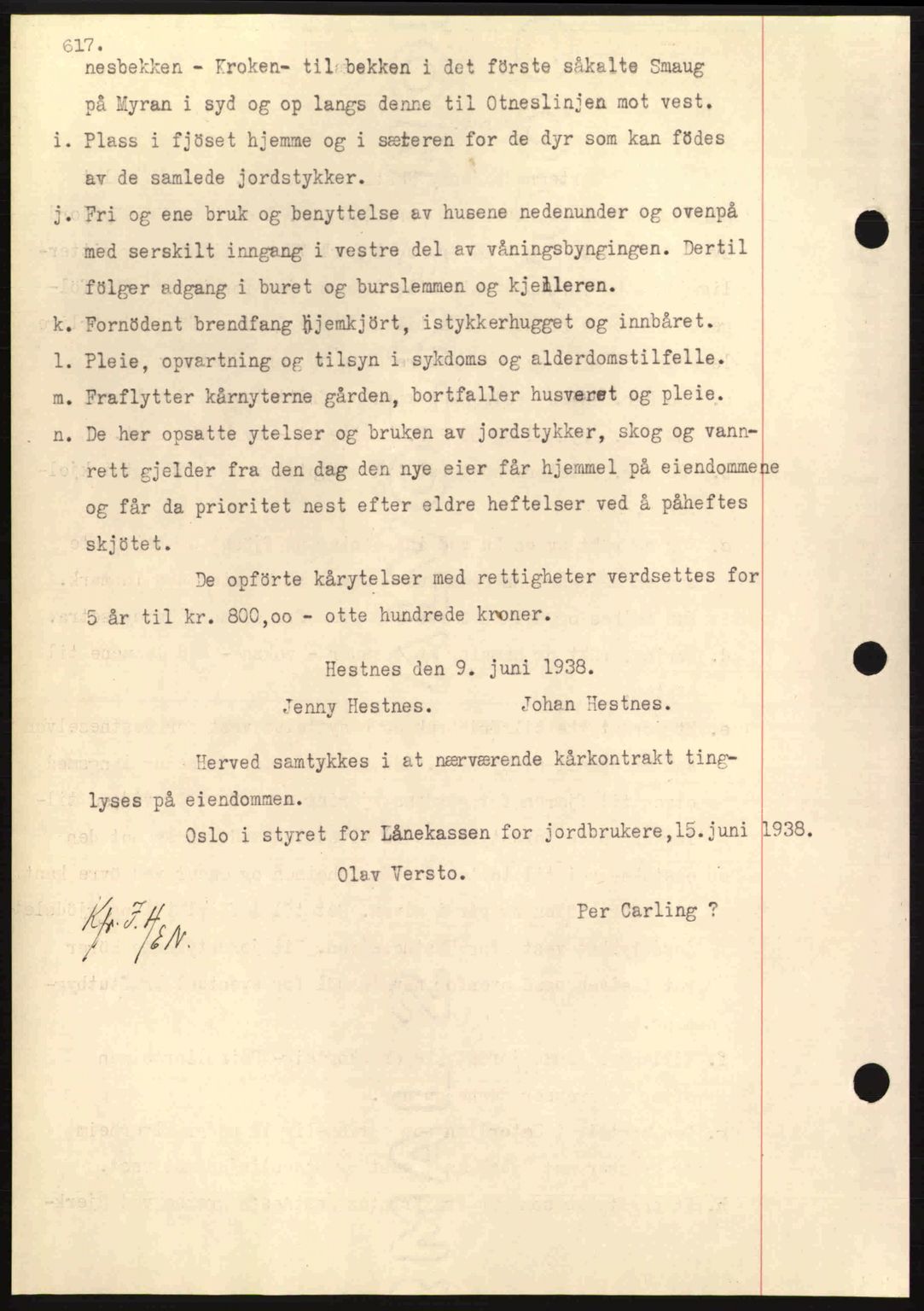 Nordmøre sorenskriveri, AV/SAT-A-4132/1/2/2Ca: Mortgage book no. B83, 1938-1938, Diary no: : 1625/1938