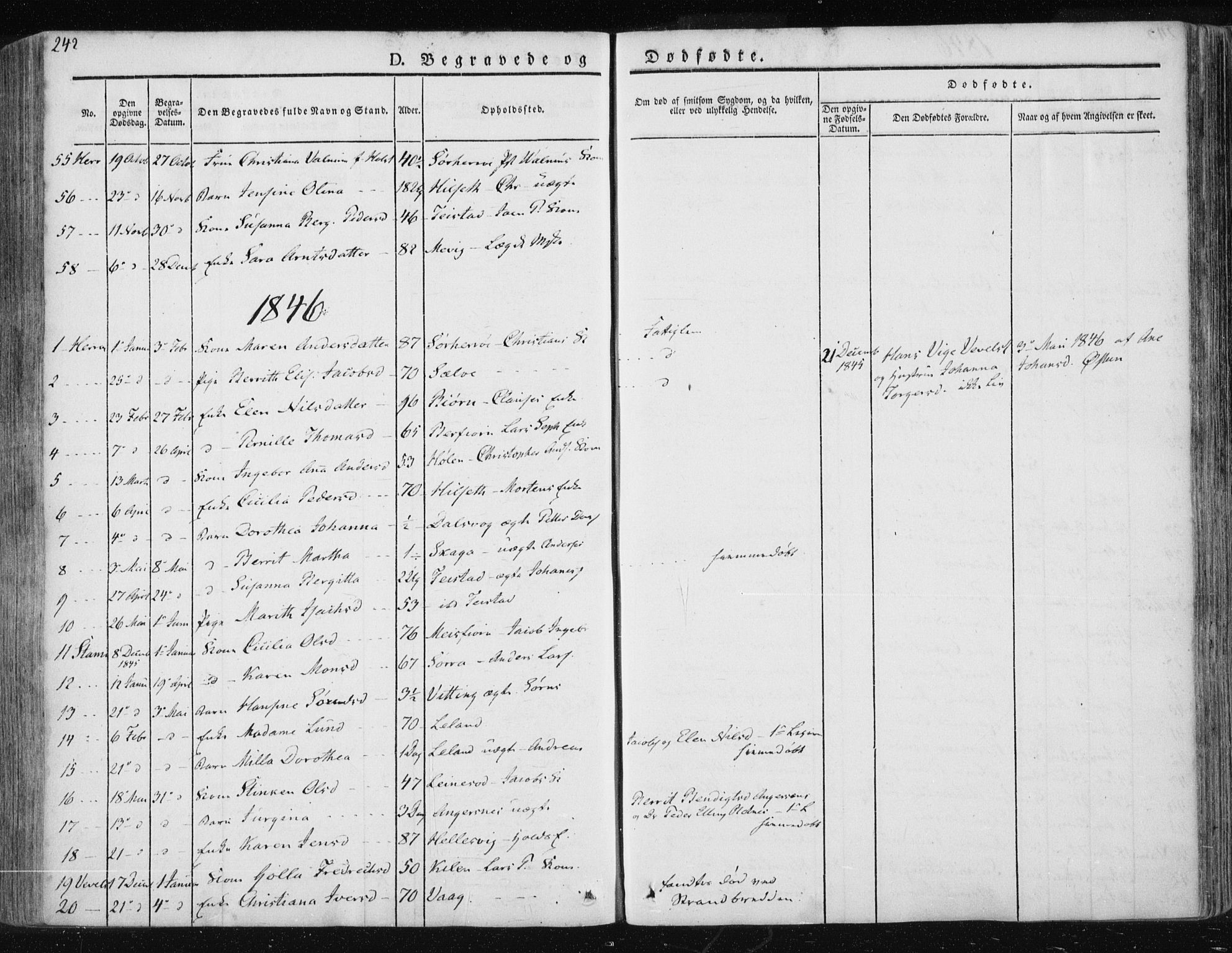 Ministerialprotokoller, klokkerbøker og fødselsregistre - Nordland, AV/SAT-A-1459/830/L0447: Parish register (official) no. 830A11, 1831-1854, p. 242