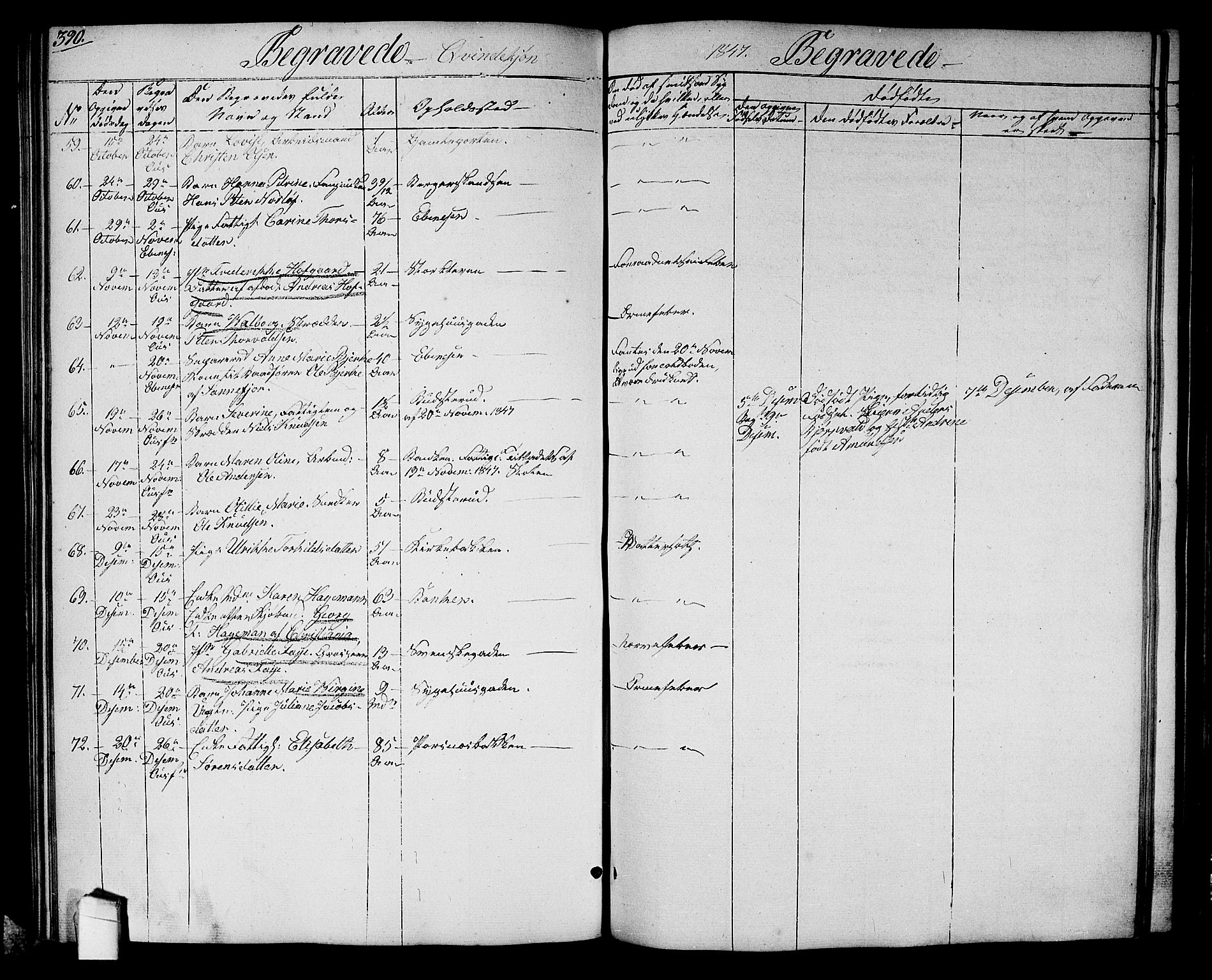 Halden prestekontor Kirkebøker, SAO/A-10909/G/Ga/L0004: Parish register (copy) no. 4, 1845-1854, p. 390