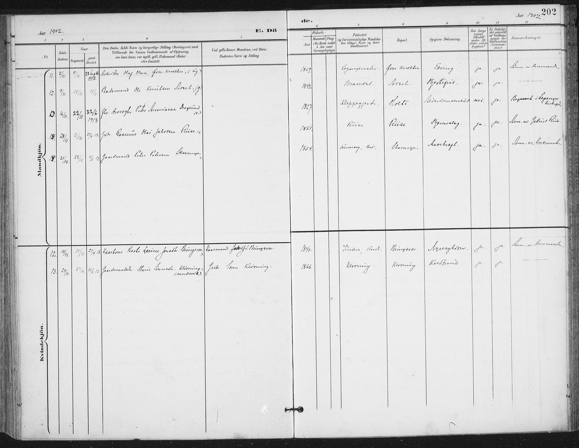 Ministerialprotokoller, klokkerbøker og fødselsregistre - Møre og Romsdal, AV/SAT-A-1454/503/L0038: Parish register (official) no. 503A06, 1901-1917, p. 202