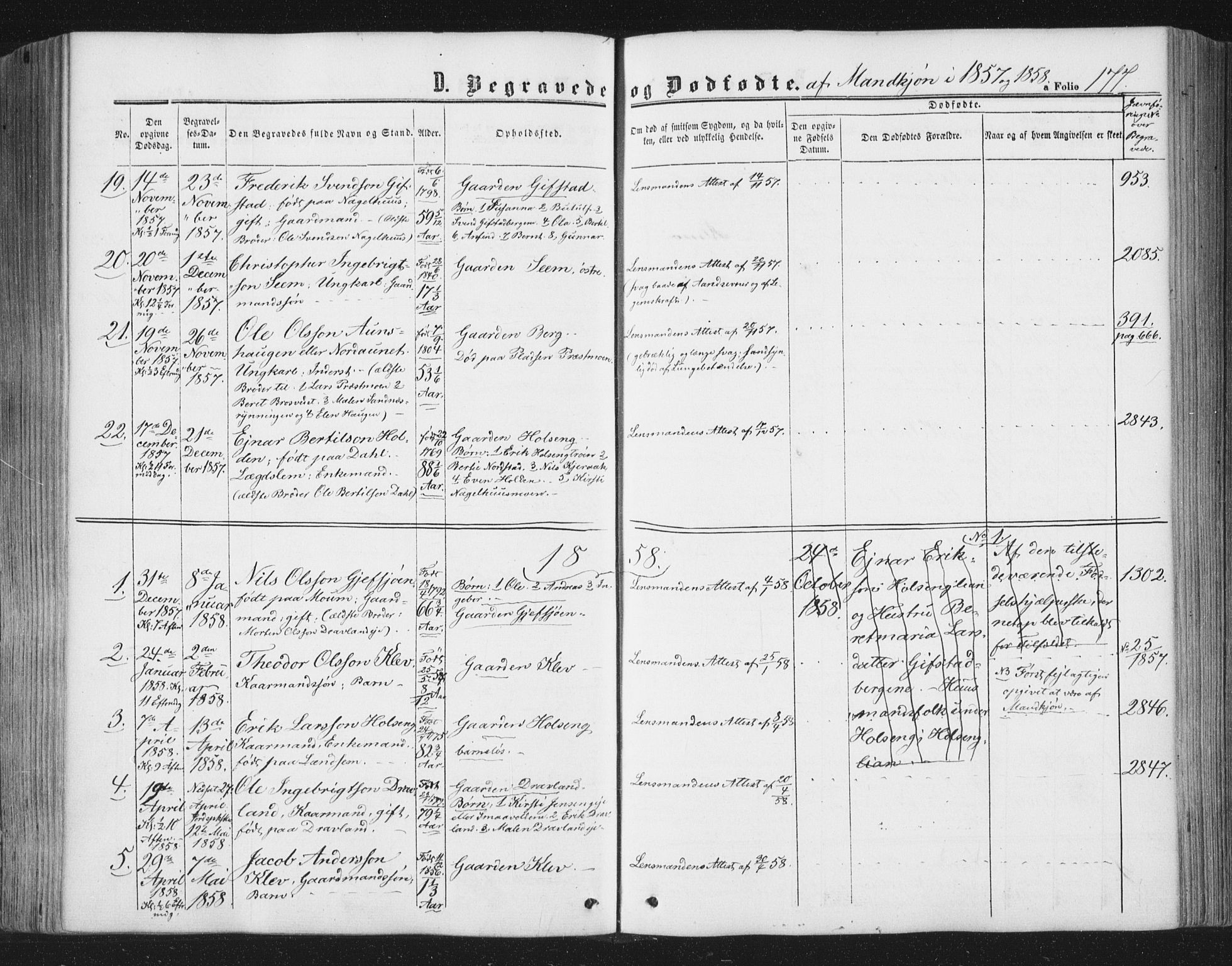 Ministerialprotokoller, klokkerbøker og fødselsregistre - Nord-Trøndelag, AV/SAT-A-1458/749/L0472: Parish register (official) no. 749A06, 1857-1873, p. 177