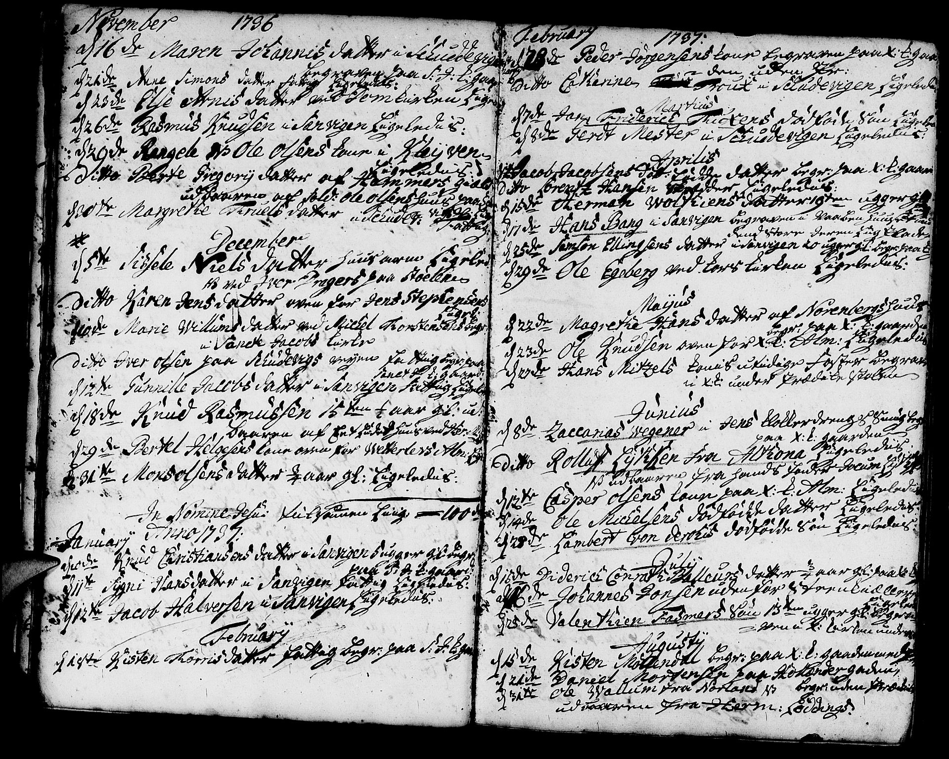 Korskirken sokneprestembete, SAB/A-76101/H/Haa/L0011: Parish register (official) no. A 11, 1731-1785, p. 17