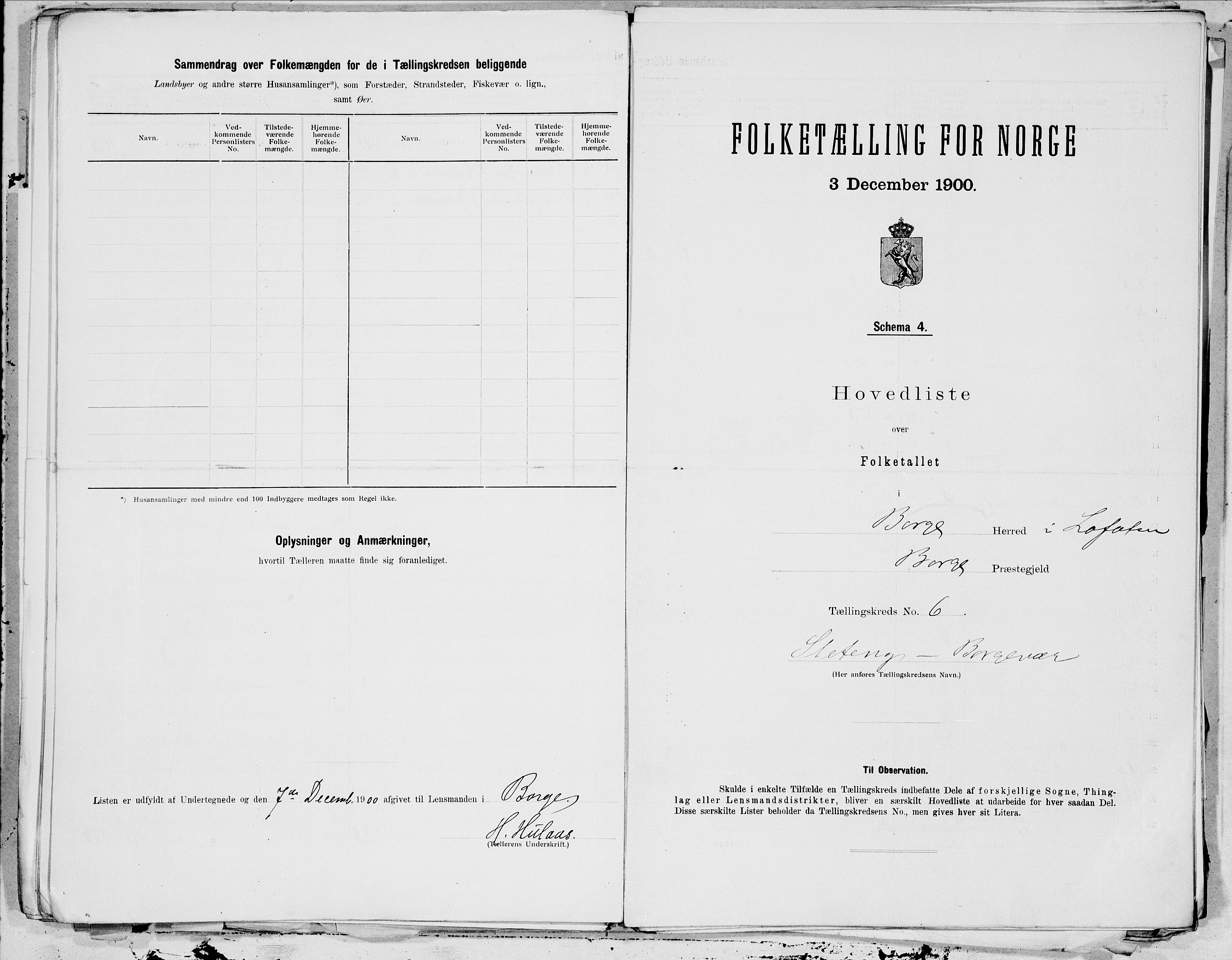 SAT, 1900 census for Borge, 1900, p. 12