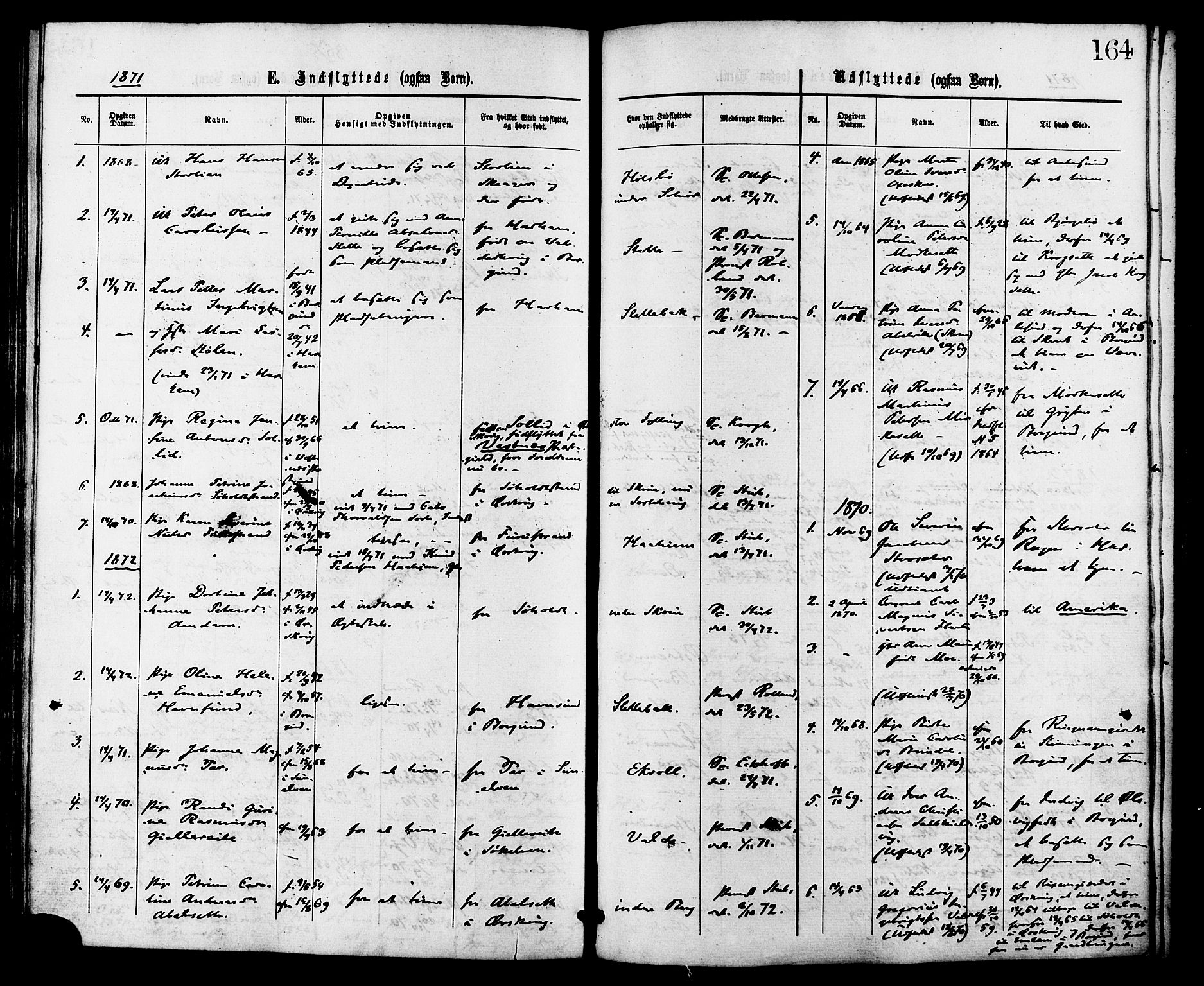 Ministerialprotokoller, klokkerbøker og fødselsregistre - Møre og Romsdal, AV/SAT-A-1454/524/L0355: Parish register (official) no. 524A07, 1864-1879, p. 164