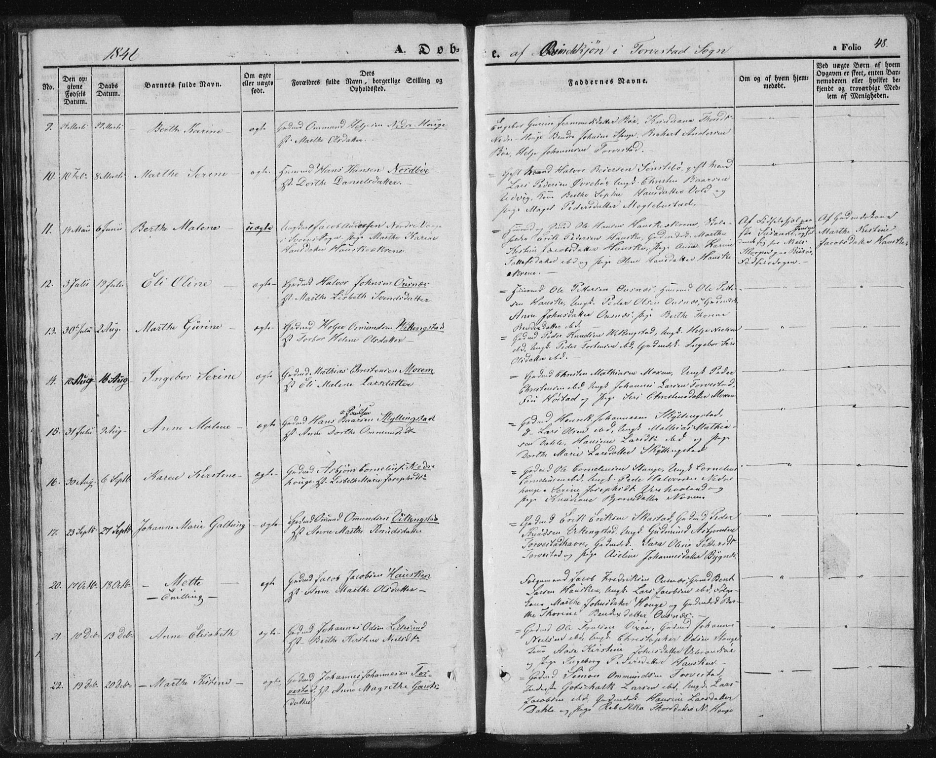 Torvastad sokneprestkontor, AV/SAST-A -101857/H/Ha/Haa/L0005: Parish register (official) no. A 5, 1836-1847, p. 48