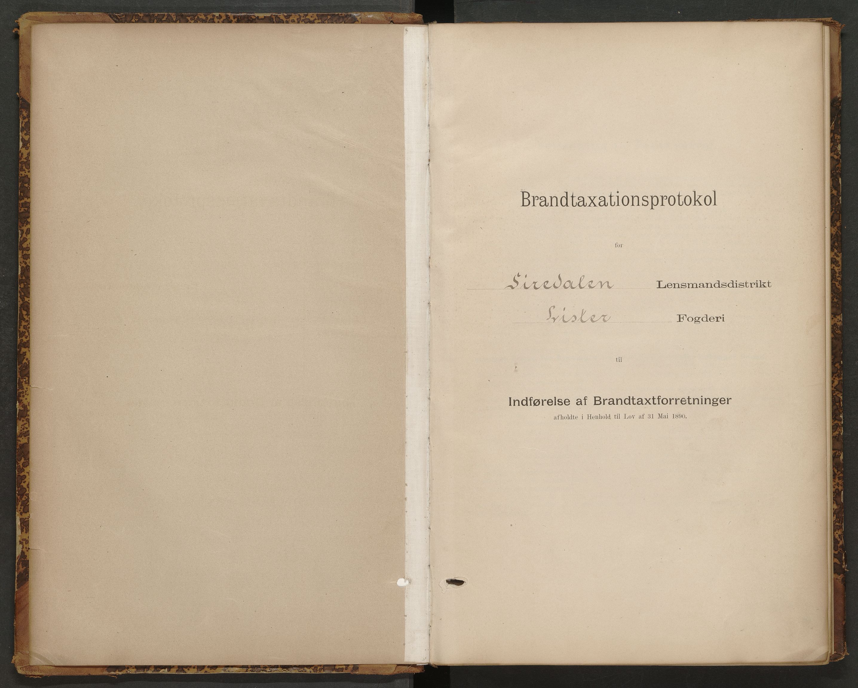 Norges Brannkasse Sirdal, AV/SAK-2241-0044/F/Fa/L0002: Branntakstprotokoll nr. 1b med gårdsnavnregister, 1895-1915