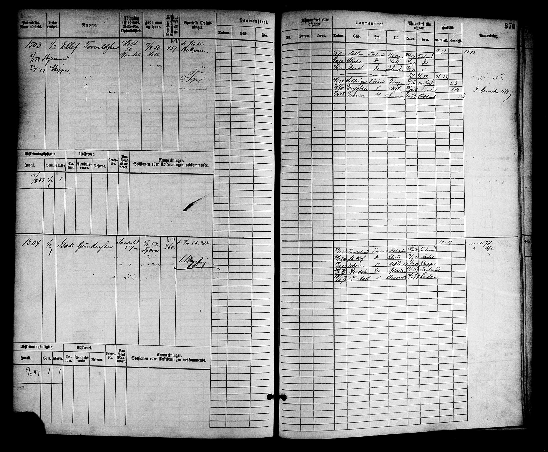 Tvedestrand mønstringskrets, SAK/2031-0011/F/Fb/L0002: Hovedrulle nr 767-1528, R-3, 1868-1900, p. 379