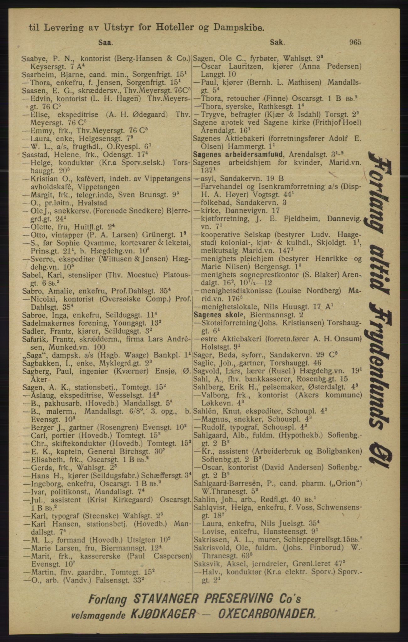 Kristiania/Oslo adressebok, PUBL/-, 1913, p. 977