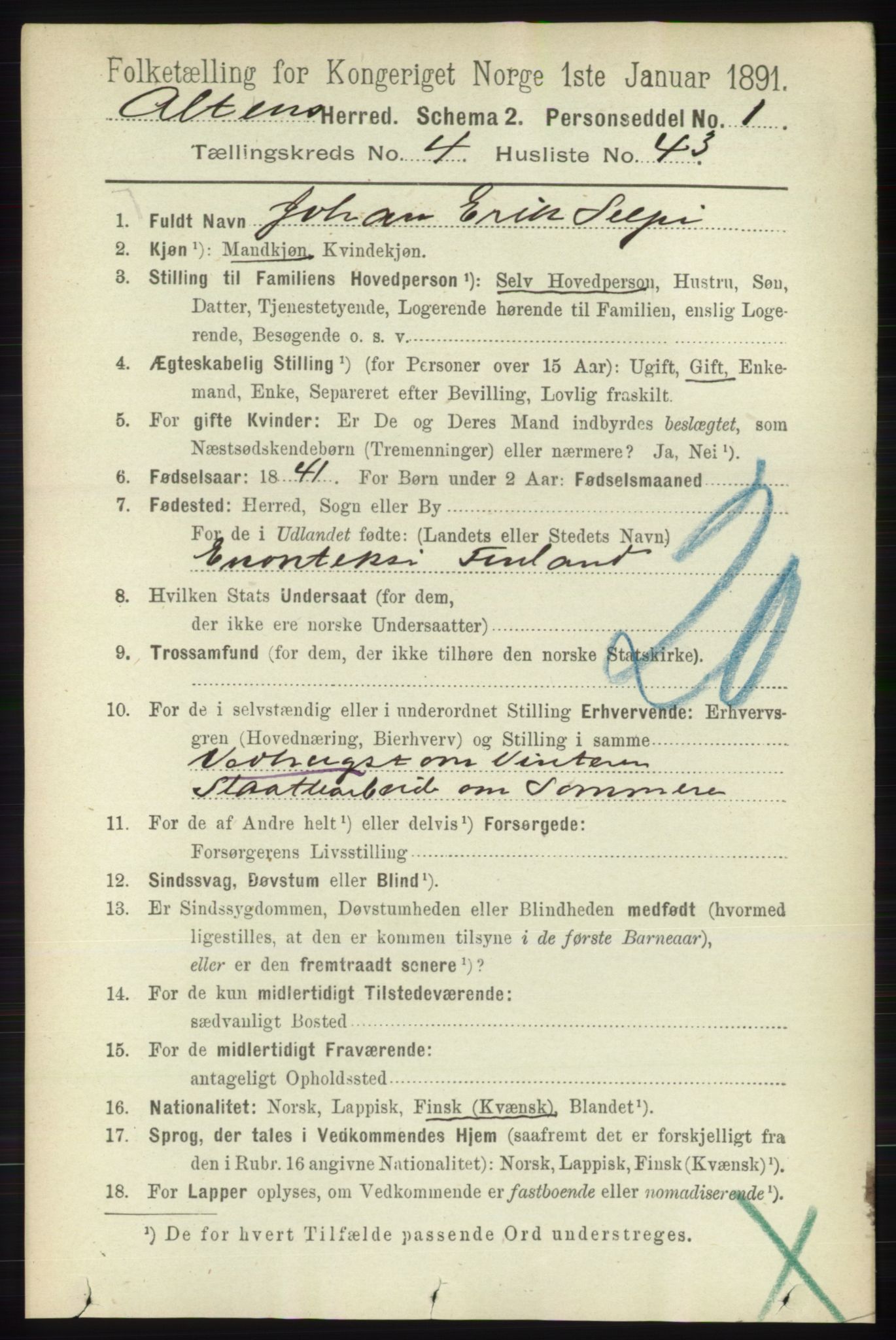 RA, 1891 census for 2012 Alta, 1891, p. 1573
