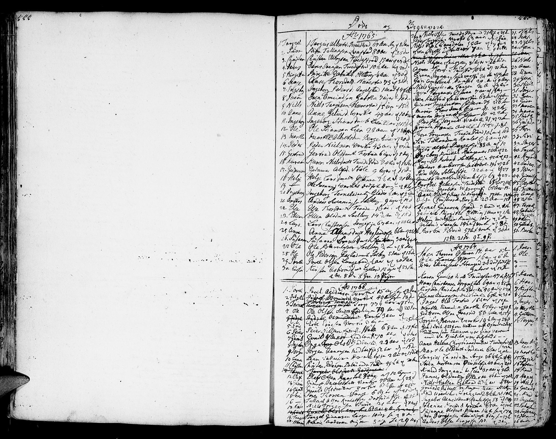 Holt sokneprestkontor, SAK/1111-0021/F/Fa/L0003: Parish register (official) no. A 3, 1765-1798, p. 444-445