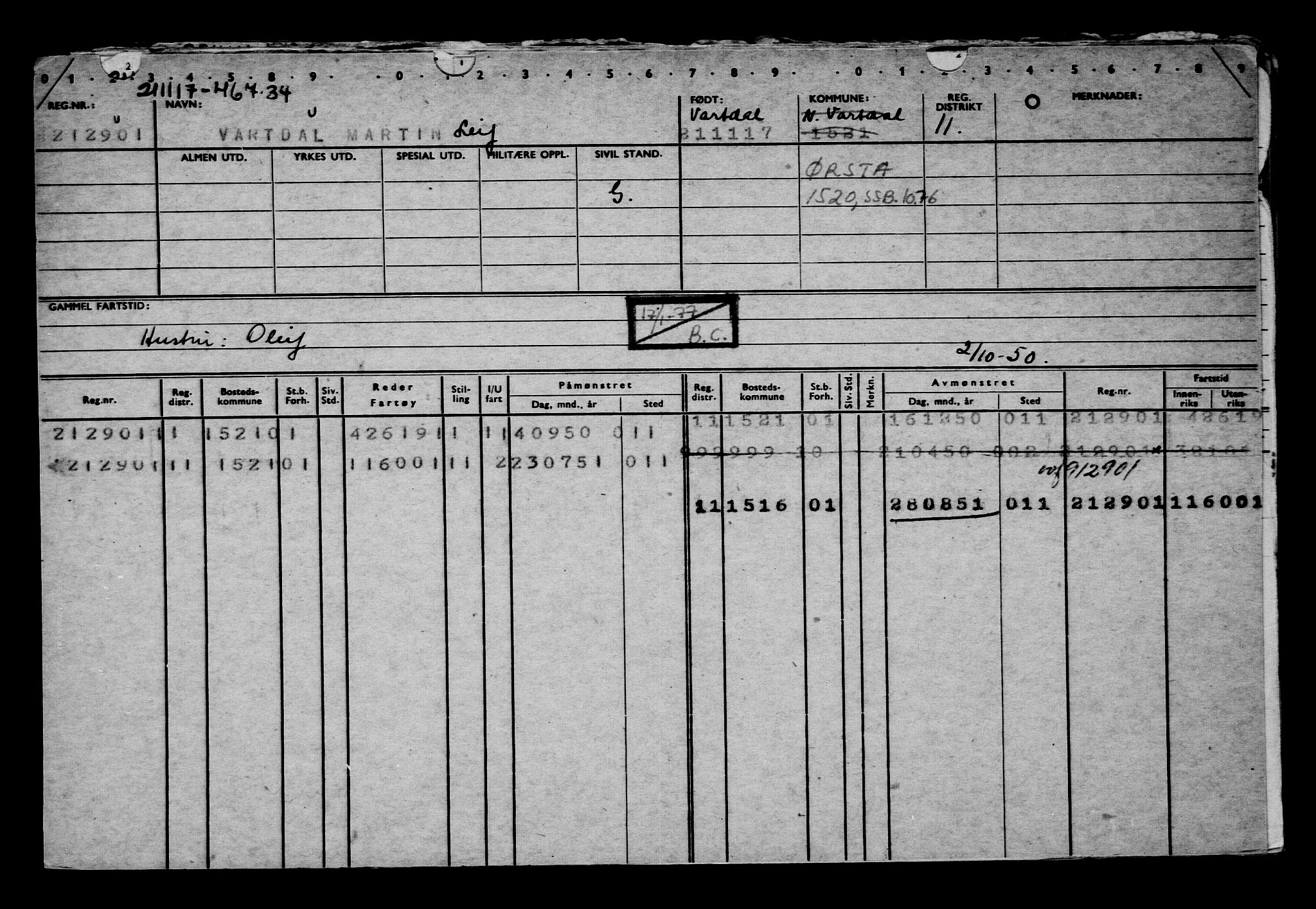 Direktoratet for sjømenn, AV/RA-S-3545/G/Gb/L0153: Hovedkort, 1917, p. 348