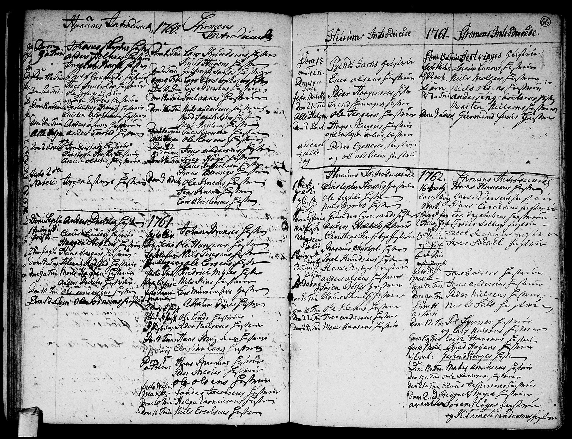 Hurum kirkebøker, SAKO/A-229/F/Fa/L0006: Parish register (official) no. 6, 1756-1770, p. 66