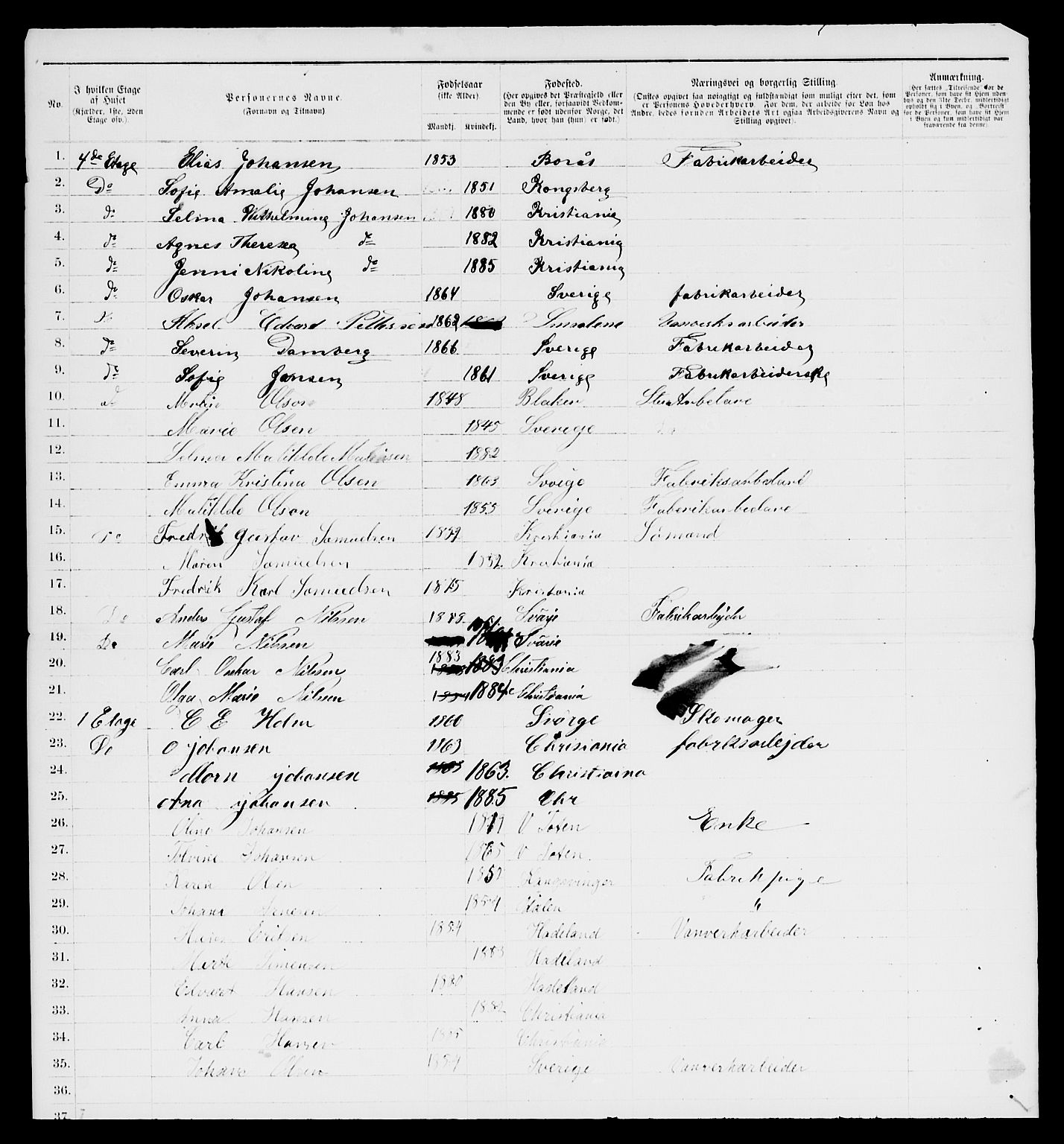 RA, 1885 census for 0301 Kristiania, 1885, p. 13340