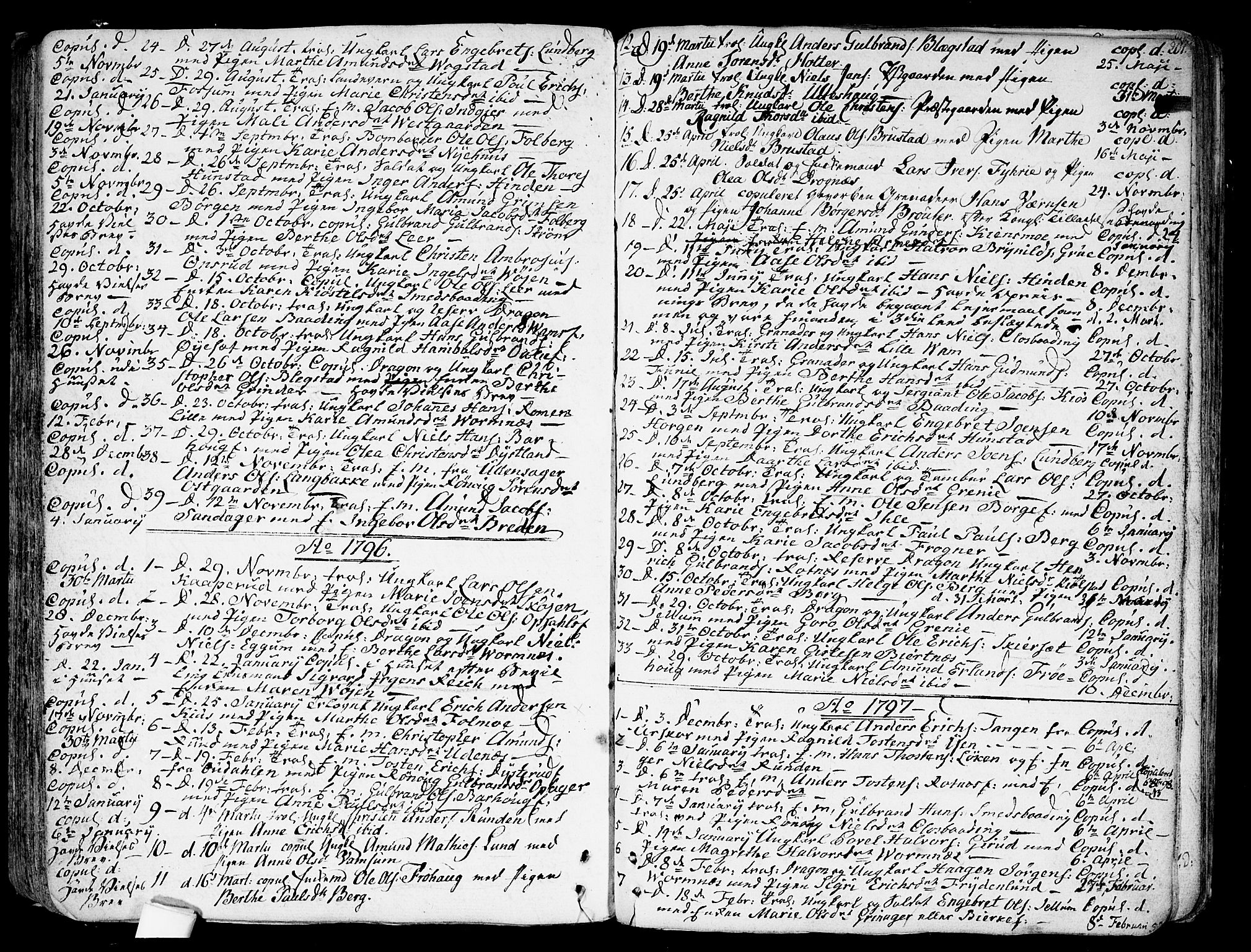 Nes prestekontor Kirkebøker, SAO/A-10410/F/Fa/L0004: Parish register (official) no. I 4, 1781-1816, p. 201
