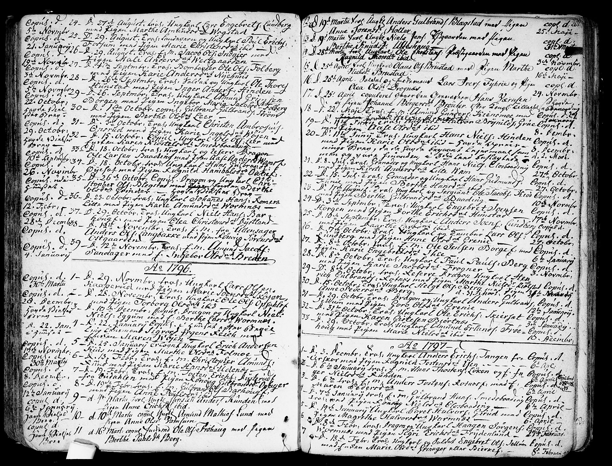 Nes prestekontor Kirkebøker, AV/SAO-A-10410/F/Fa/L0004: Parish register (official) no. I 4, 1781-1816, p. 201