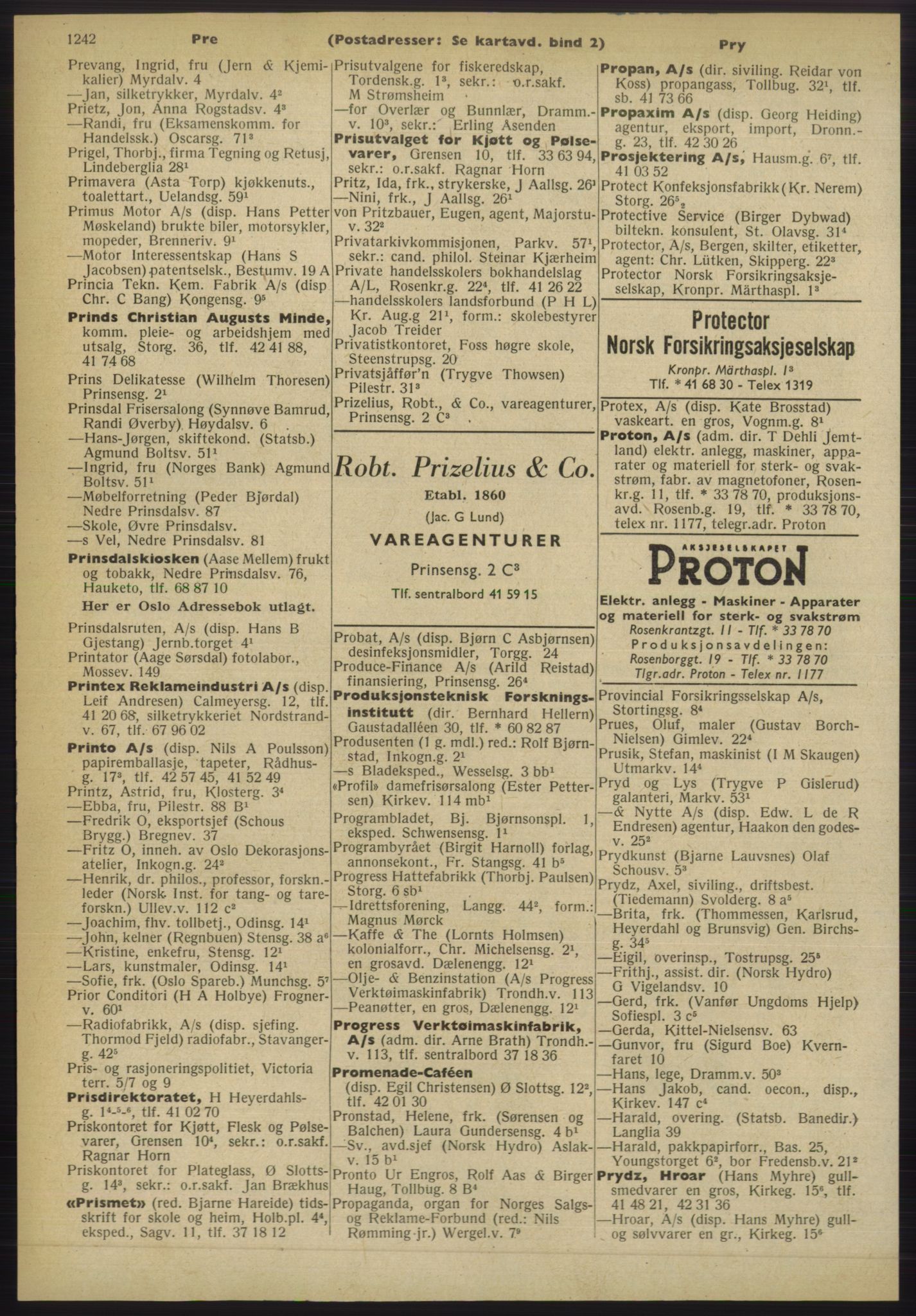 Kristiania/Oslo adressebok, PUBL/-, 1960-1961, p. 1242