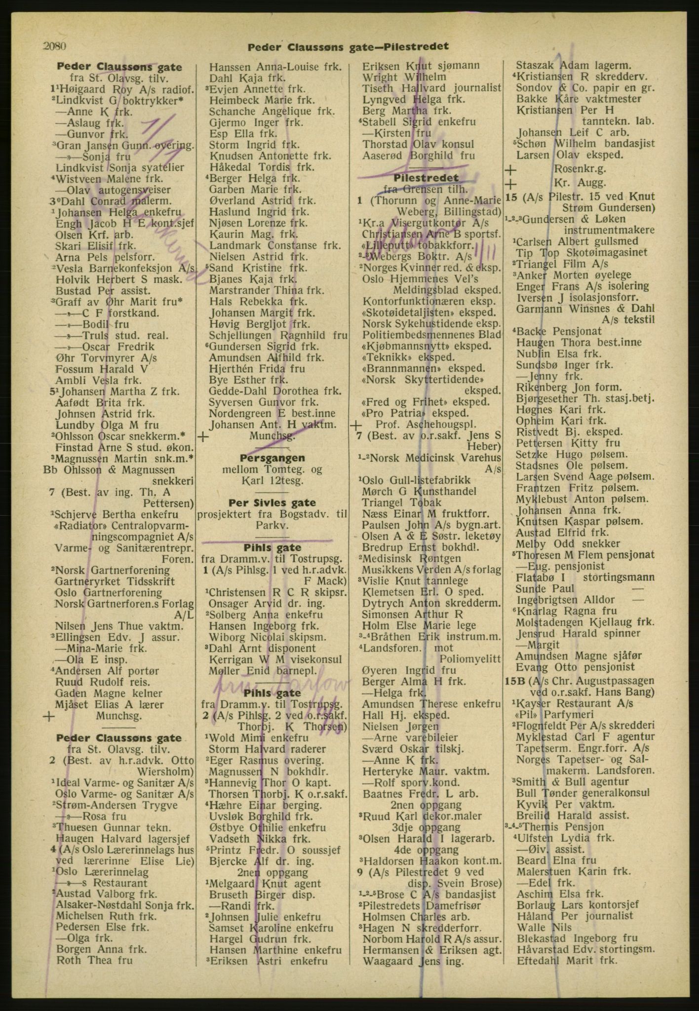 Kristiania/Oslo adressebok, PUBL/-, 1952, p. 2080