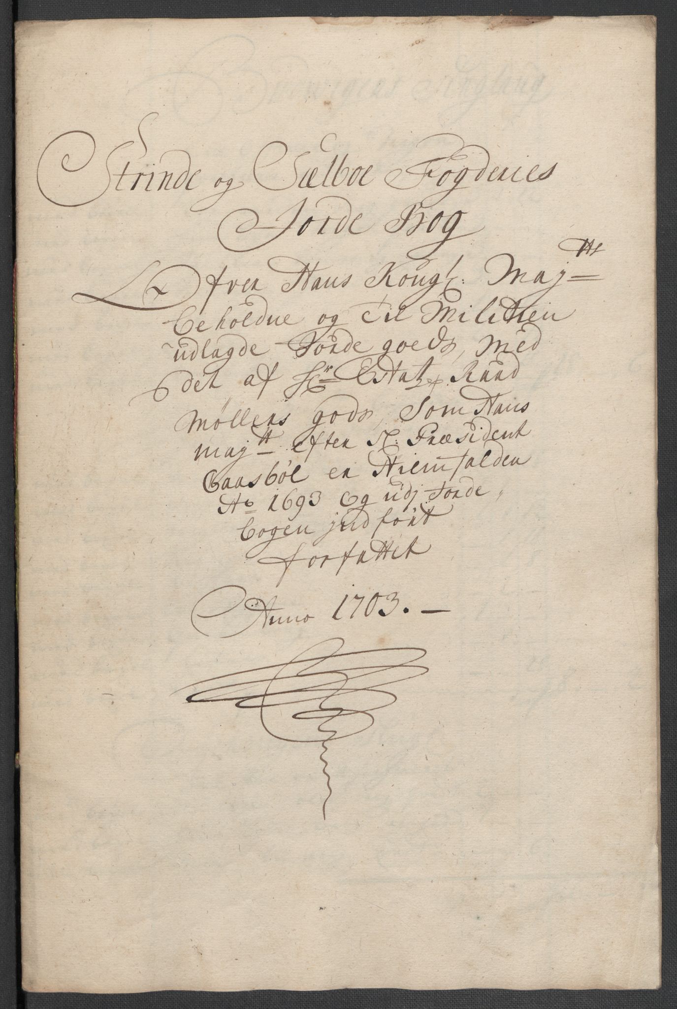 Rentekammeret inntil 1814, Reviderte regnskaper, Fogderegnskap, RA/EA-4092/R61/L4108: Fogderegnskap Strinda og Selbu, 1701-1703, p. 407