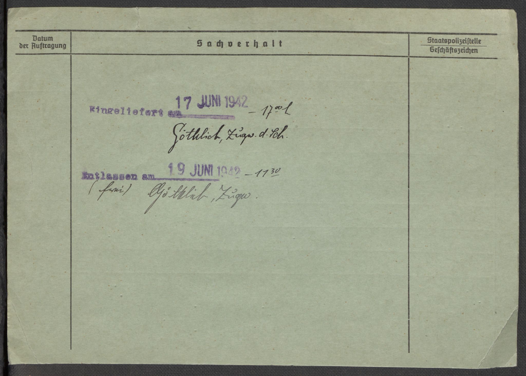 Befehlshaber der Sicherheitspolizei und des SD, RA/RAFA-5969/E/Ea/Eaa/L0001: Register over norske fanger i Møllergata 19: A-Bj, 1940-1945, p. 3