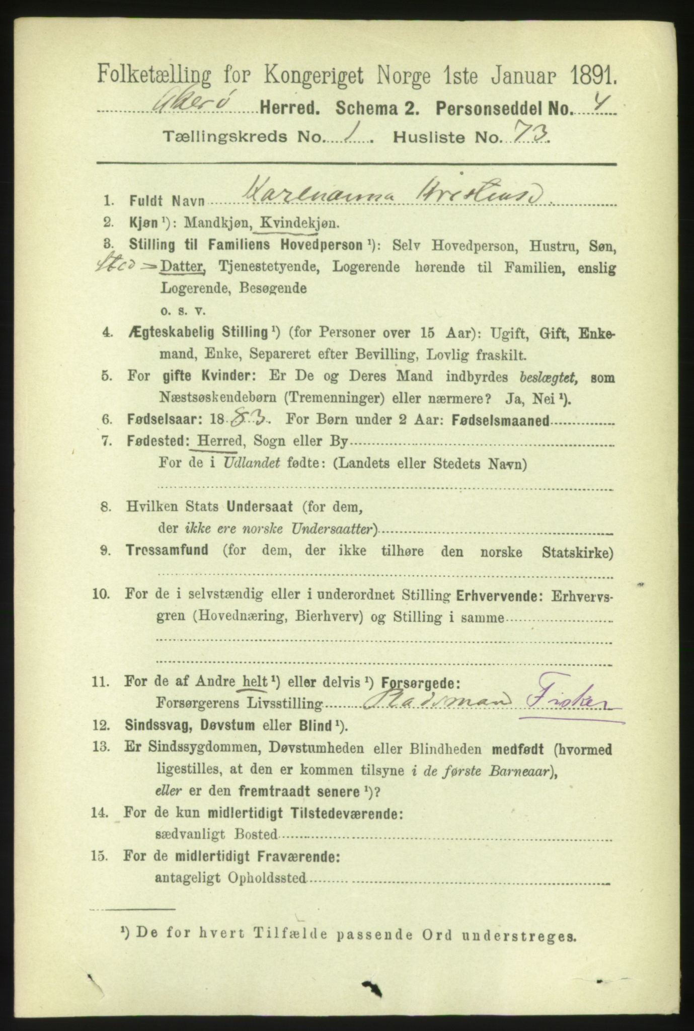 RA, 1891 census for 1545 Aukra, 1891, p. 571