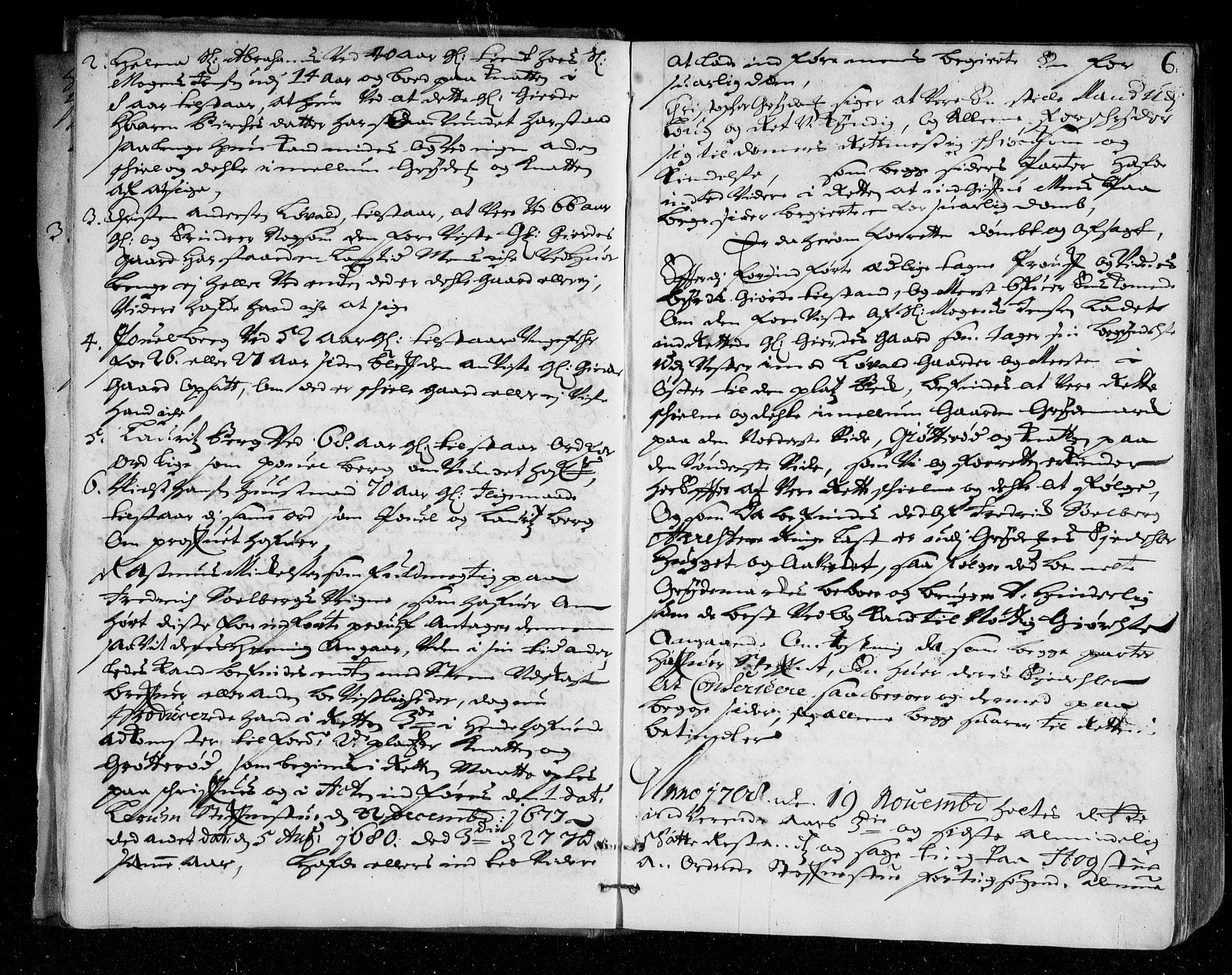 Nordre Jarlsberg sorenskriveri, AV/SAKO-A-80/F/Fa/Faa/L0013: Tingbok, 1708-1714, p. 6
