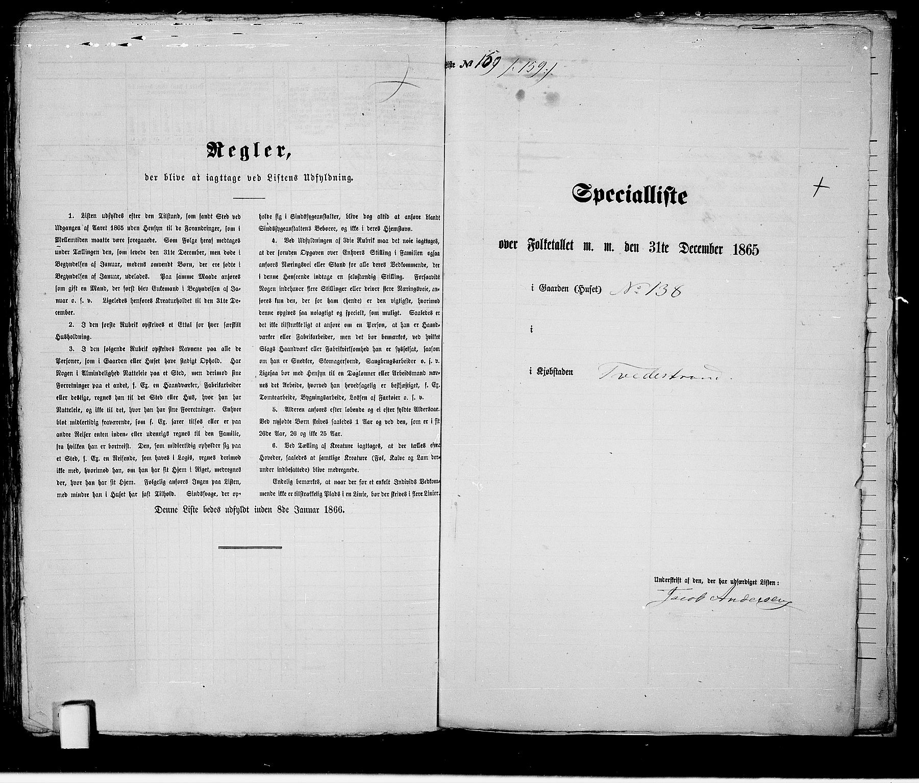 RA, 1865 census for Holt/Tvedestrand, 1865, p. 324