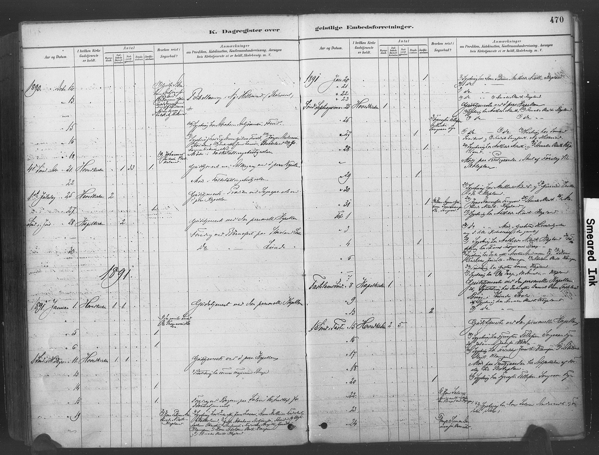 Søgne sokneprestkontor, AV/SAK-1111-0037/F/Fa/Fab/L0012: Parish register (official) no. A 12, 1880-1891, p. 470