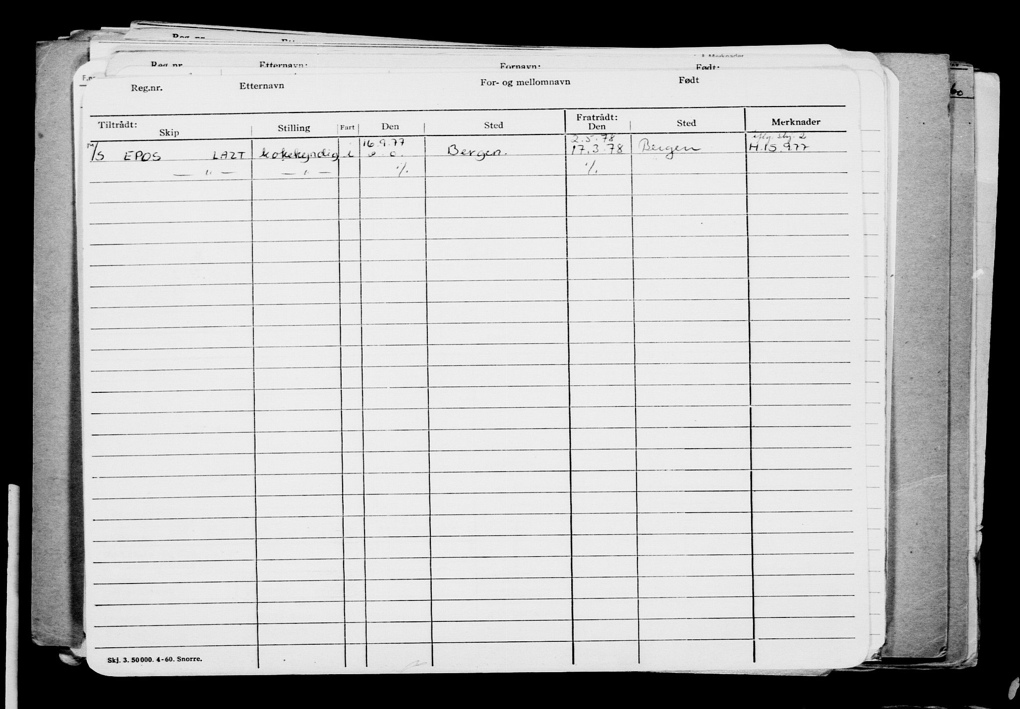 Direktoratet for sjømenn, AV/RA-S-3545/G/Gb/L0114: Hovedkort, 1913, p. 30