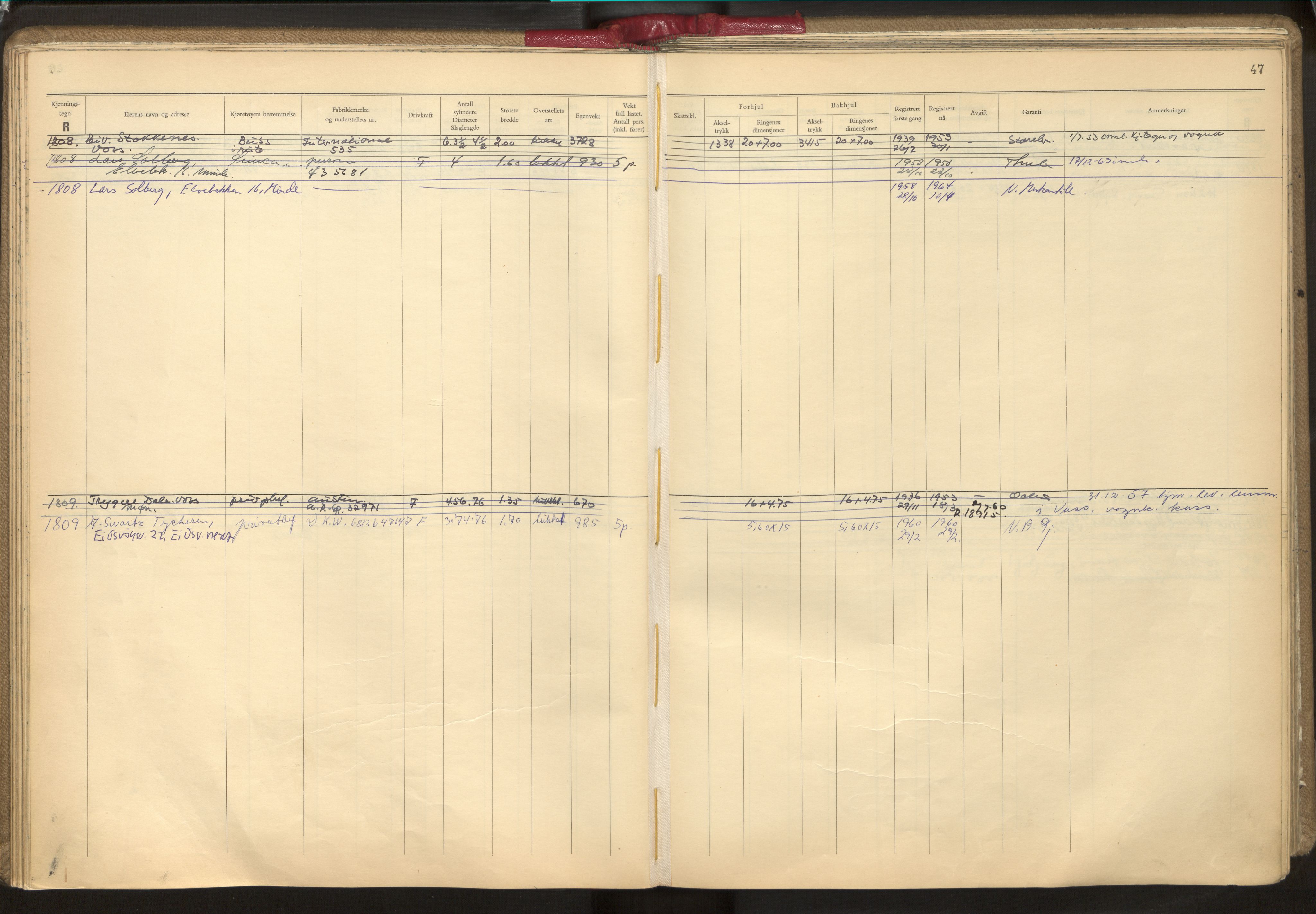 Statens vegvesen, Hordaland vegkontor, AV/SAB-A-5201/2/O/Oa/L0006: Bil - R1716-2222, 1915-1970