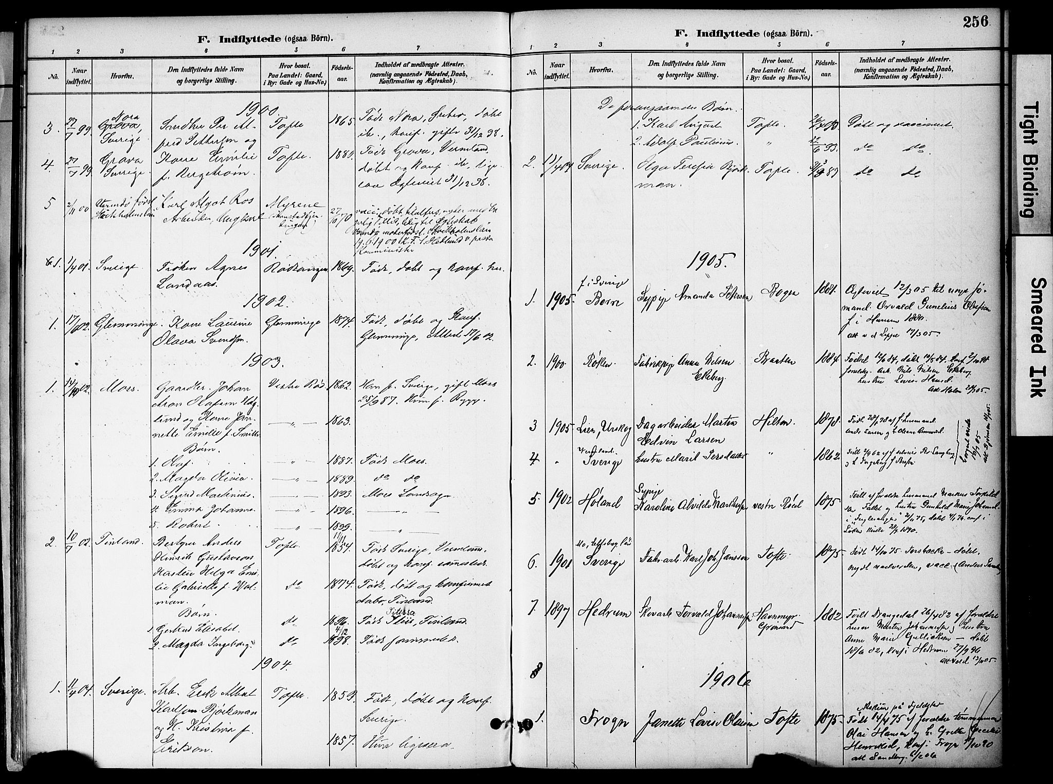 Hurum kirkebøker, AV/SAKO-A-229/F/Fa/L0015: Parish register (official) no. 15, 1896-1908, p. 256