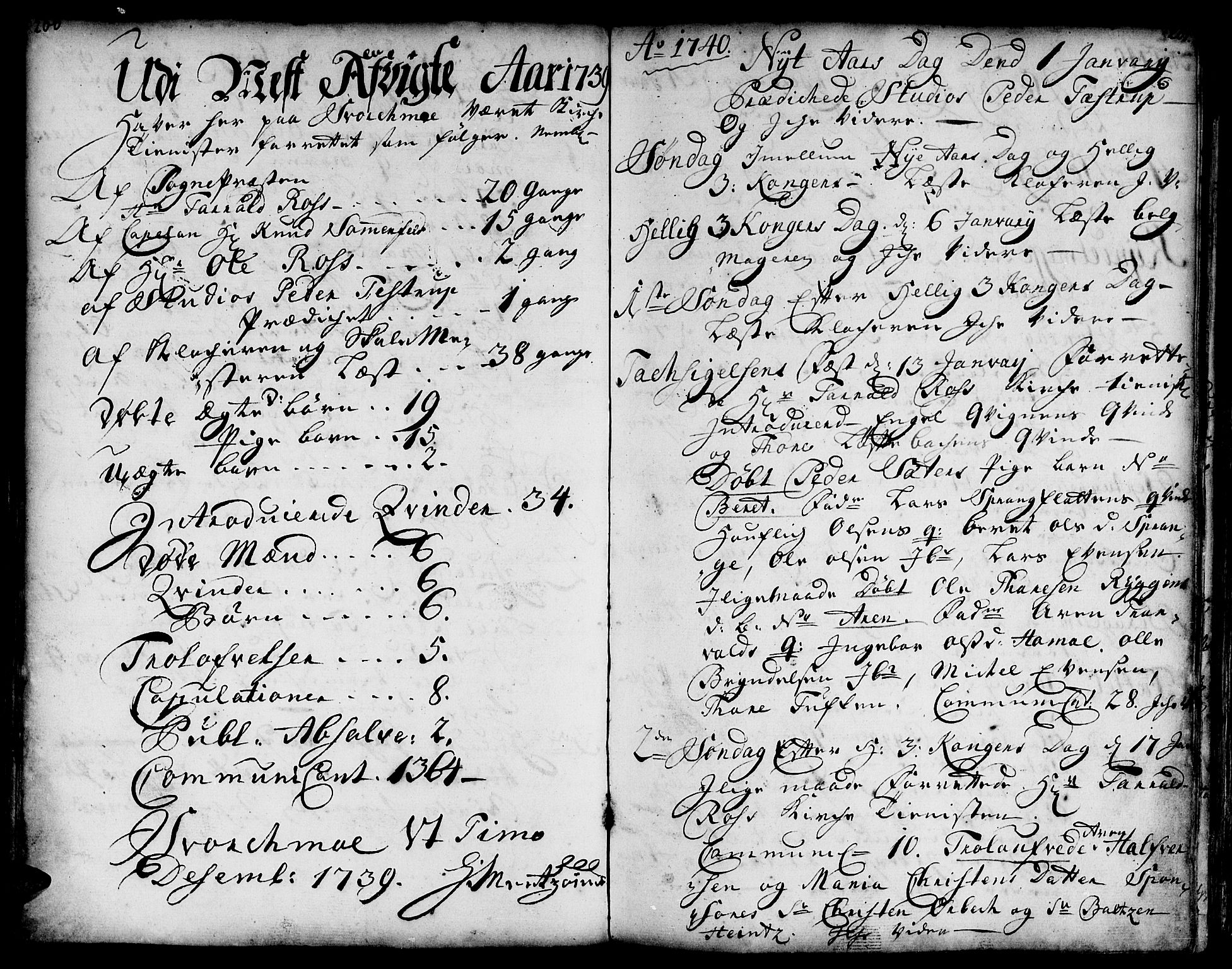 Ministerialprotokoller, klokkerbøker og fødselsregistre - Sør-Trøndelag, SAT/A-1456/671/L0839: Parish register (official) no. 671A01, 1730-1755, p. 200-201