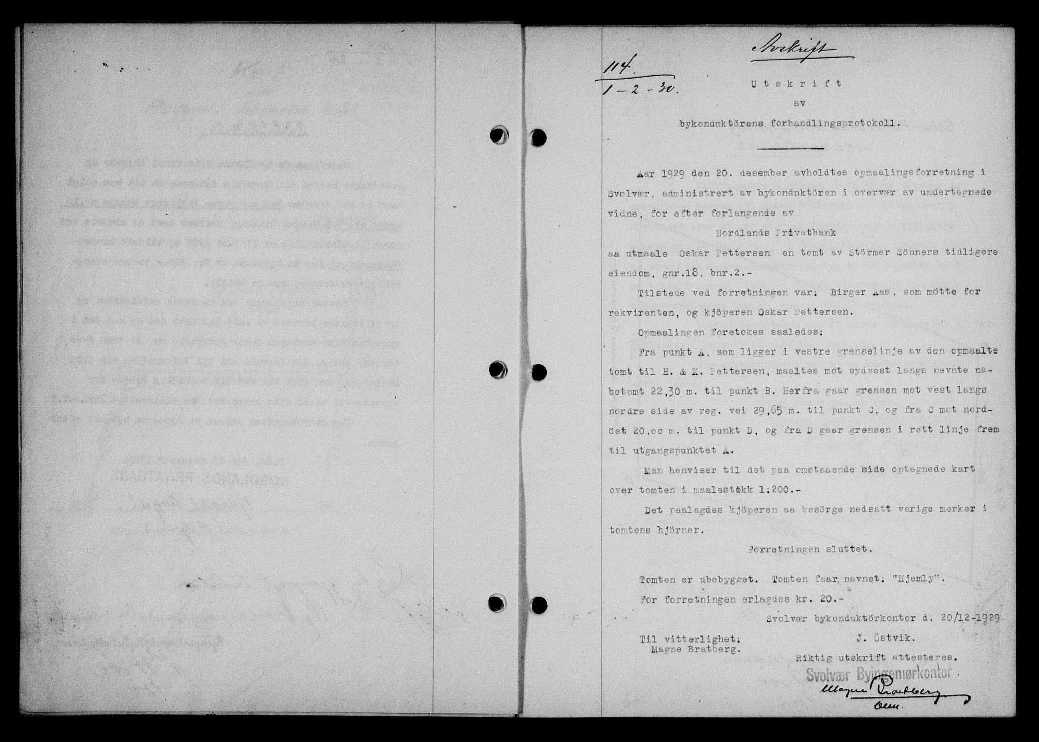 Lofoten sorenskriveri, SAT/A-0017/1/2/2C/L0021b: Mortgage book no. 21b, 1930-1930, Deed date: 01.02.1930