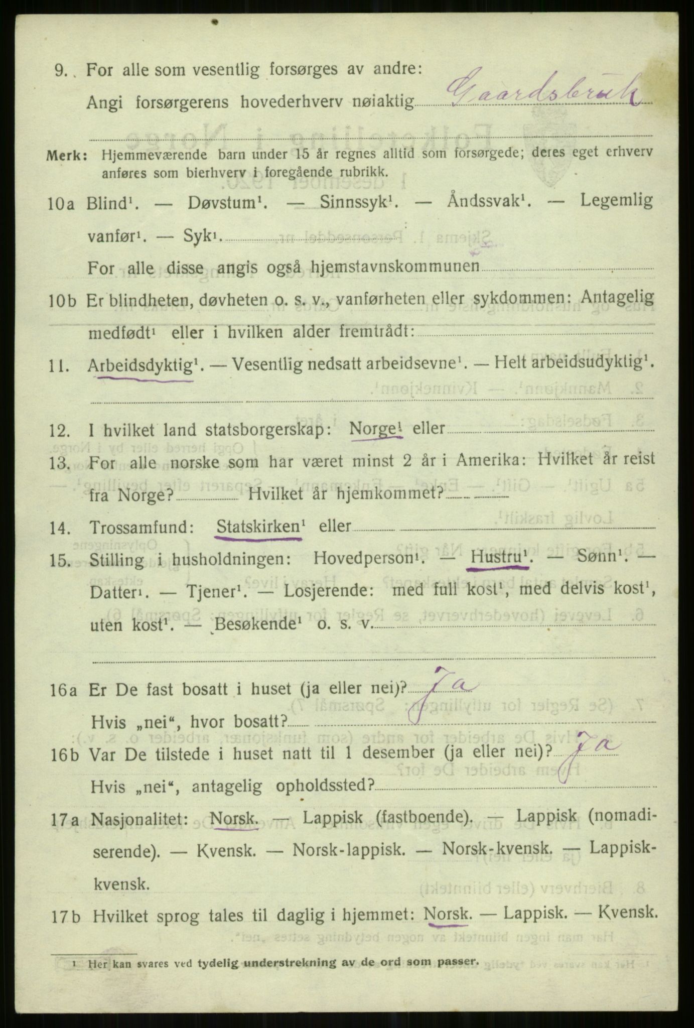 SATØ, 1920 census for Helgøy, 1920, p. 2783