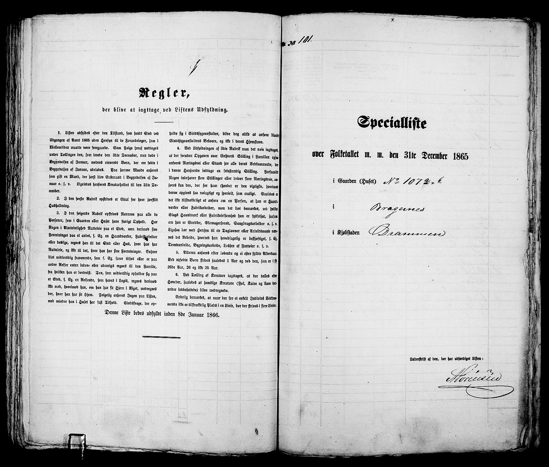 RA, 1865 census for Bragernes in Drammen, 1865, p. 221