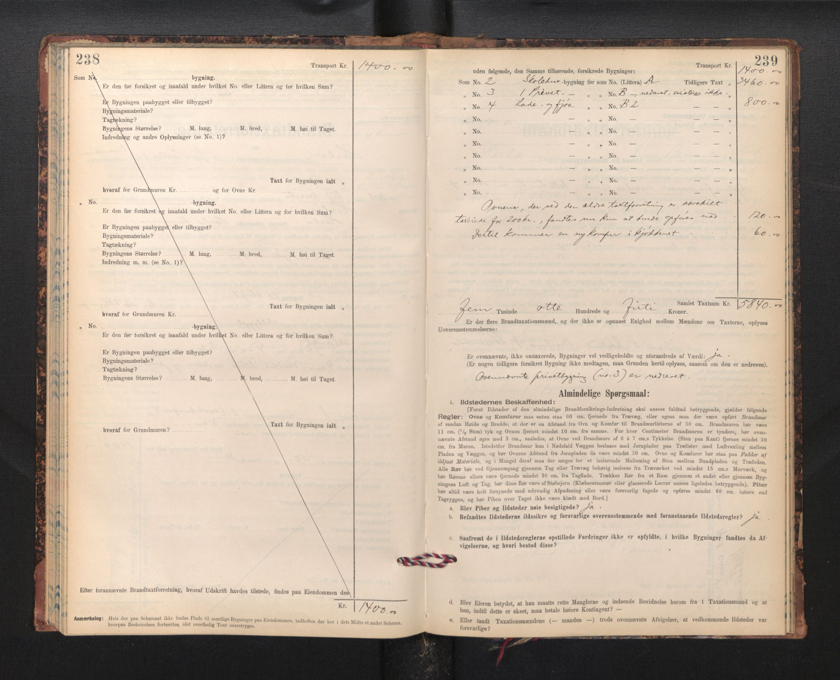 Lensmannen i Herdla, AV/SAB-A-32901/0012/L0003:  Branntakstprotokoll skjematakst, 1897-1916, p. 238-239