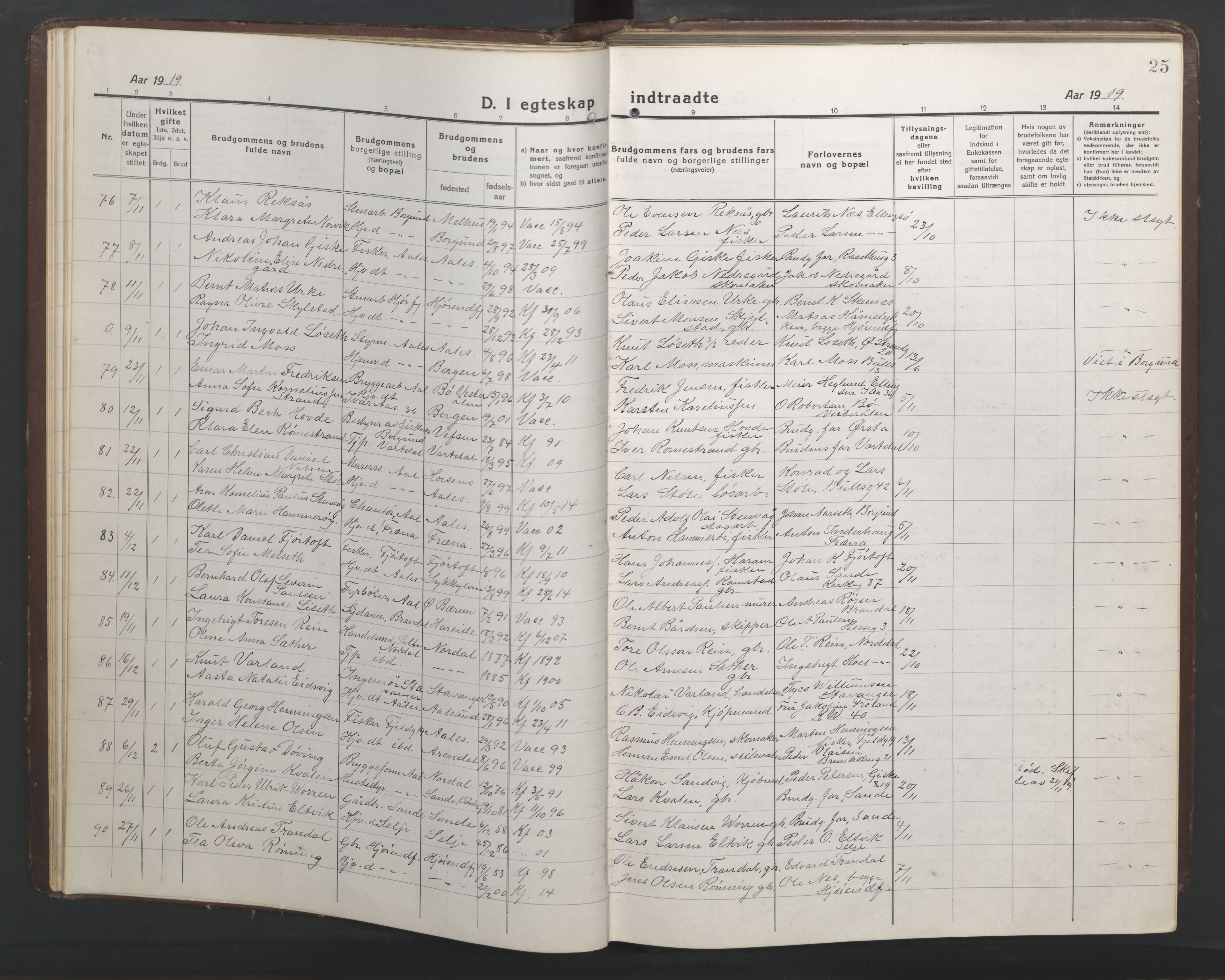 Ministerialprotokoller, klokkerbøker og fødselsregistre - Møre og Romsdal, AV/SAT-A-1454/529/L0473: Parish register (copy) no. 529C10, 1918-1941, p. 25