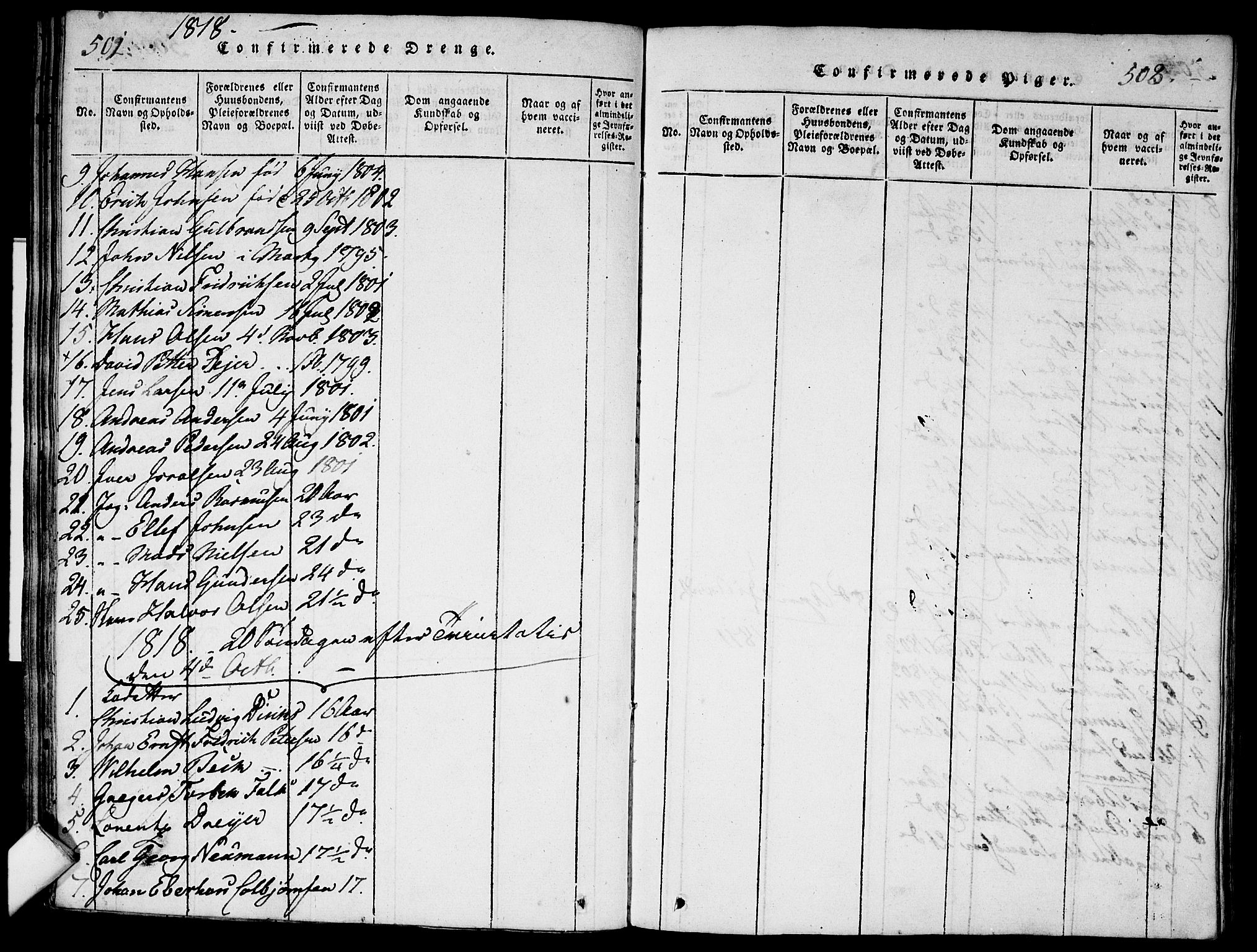 Garnisonsmenigheten Kirkebøker, SAO/A-10846/G/Ga/L0003: Parish register (copy) no. 3, 1815-1819, p. 502-503