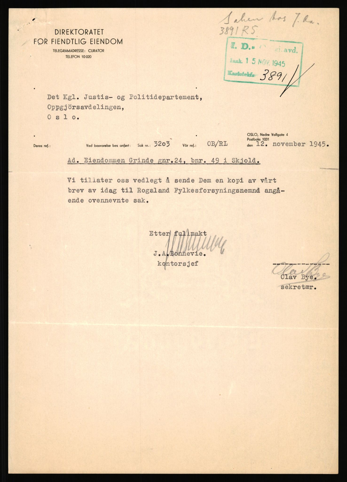 Forsvarsdepartementet, 10. kontor / Oppgjørskontoret, AV/RA-RAFA-1225/D/Dd/L0351: Rogaland, 1941-1958, p. 24