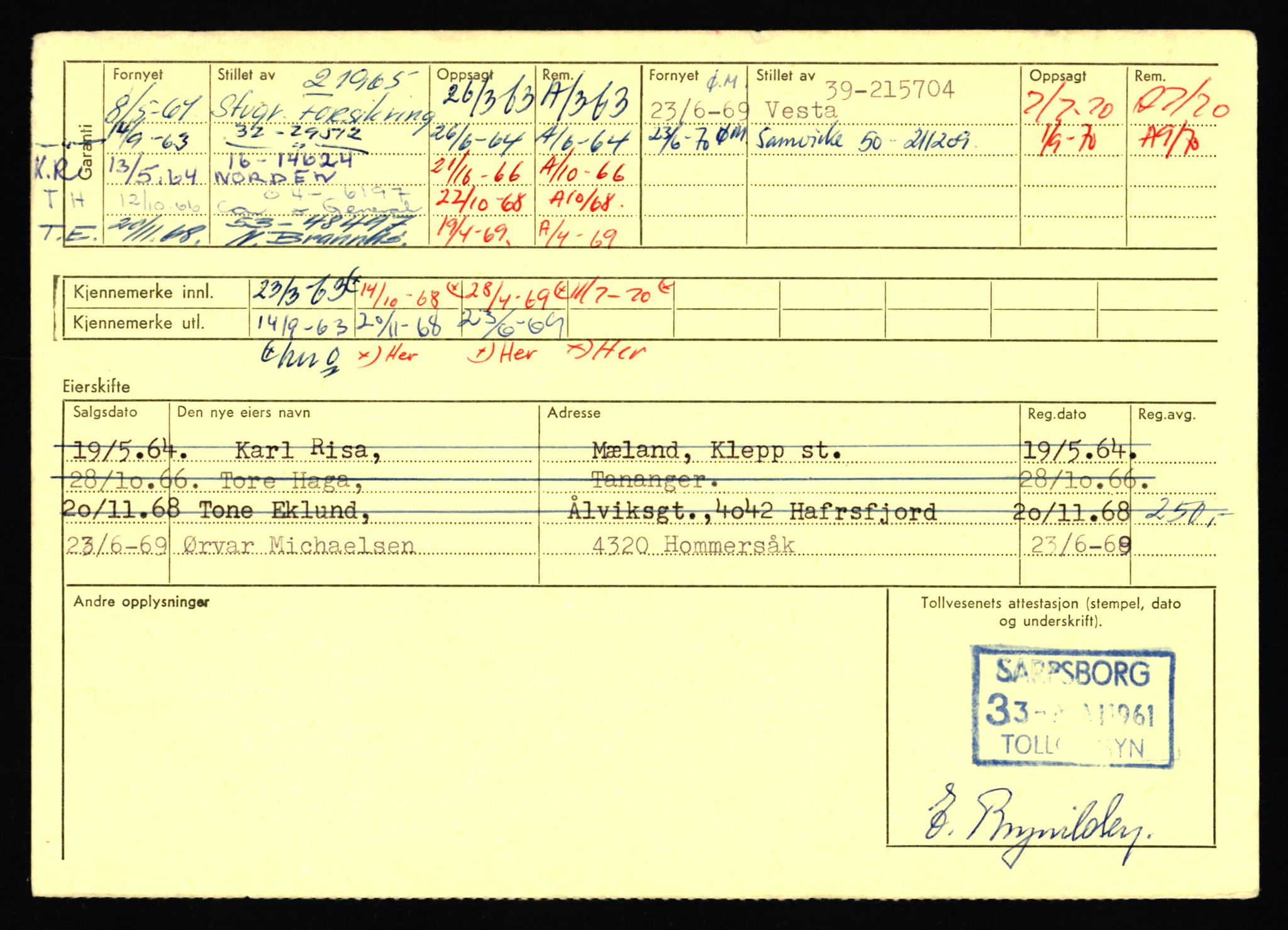 Stavanger trafikkstasjon, AV/SAST-A-101942/0/F/L0071: L-80500 - L-82199, 1930-1971, p. 392