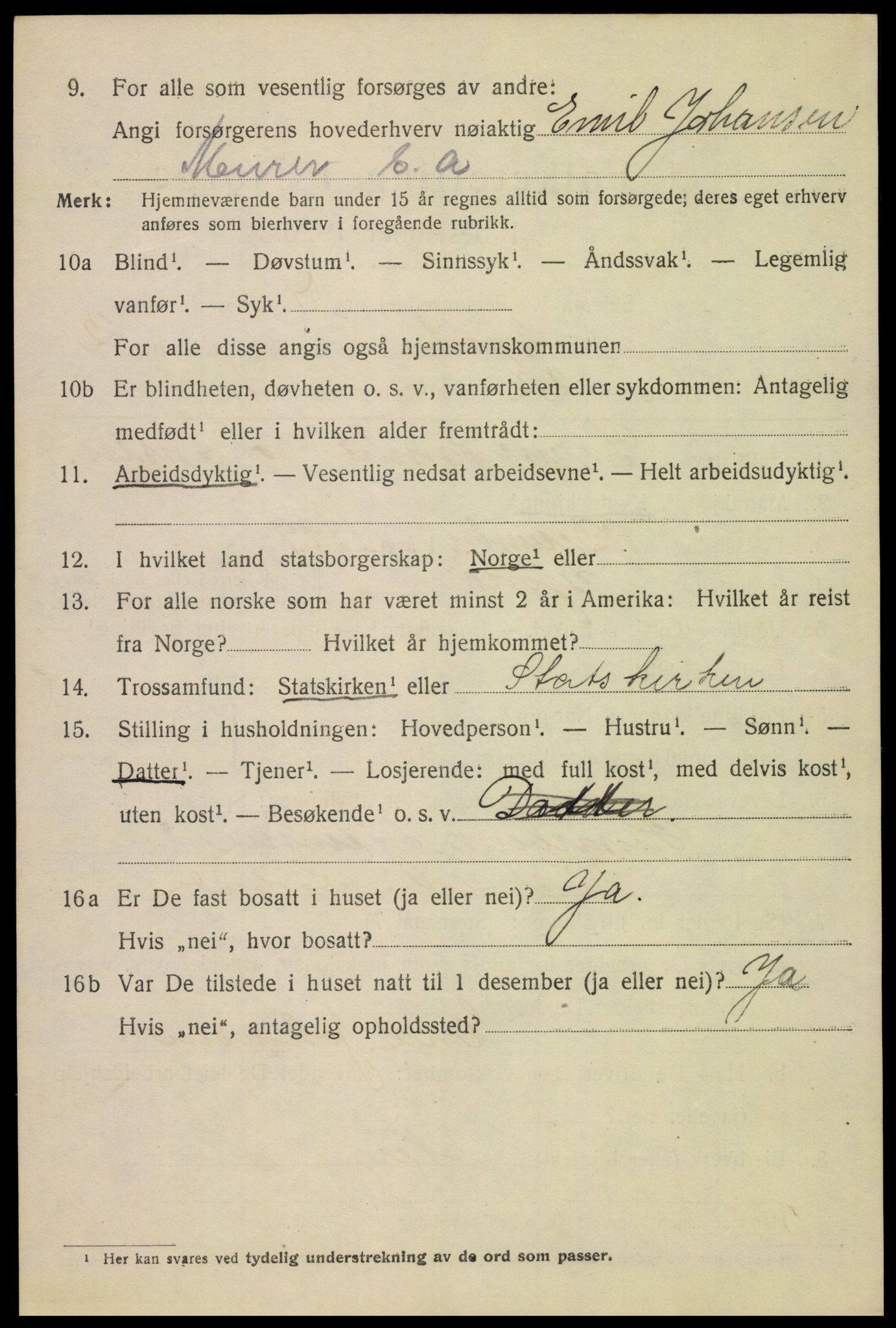 SAH, 1920 census for Gjøvik, 1920, p. 5107