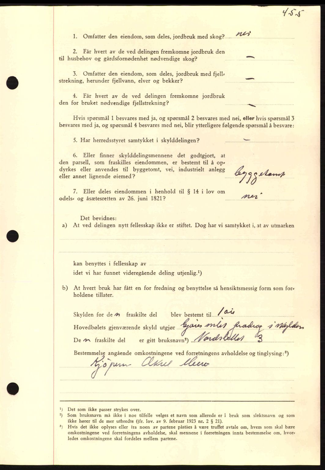 Nordmøre sorenskriveri, AV/SAT-A-4132/1/2/2Ca: Mortgage book no. A93, 1942-1942, Diary no: : 2124/1942