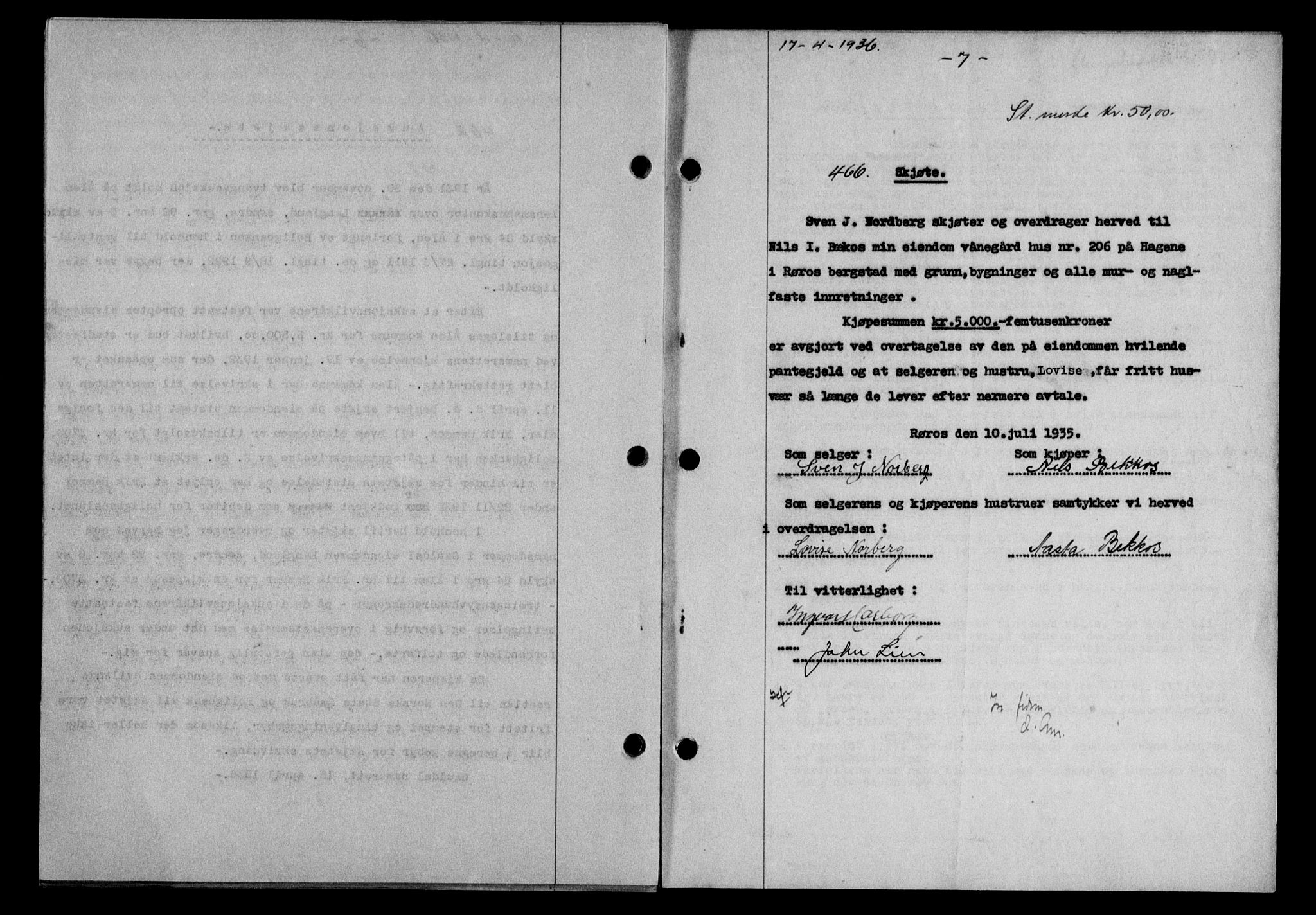 Gauldal sorenskriveri, SAT/A-0014/1/2/2C/L0045: Mortgage book no. 47-49, 1935-1936, Deed date: 17.04.1936