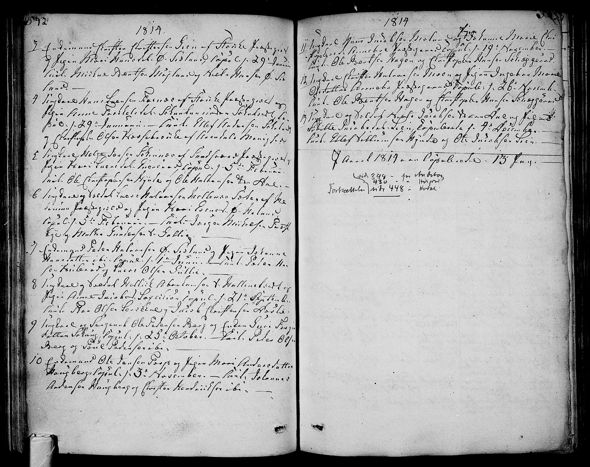 Andebu kirkebøker, AV/SAKO-A-336/F/Fa/L0003: Parish register (official) no. 3 /1, 1803-1828, p. 542-543