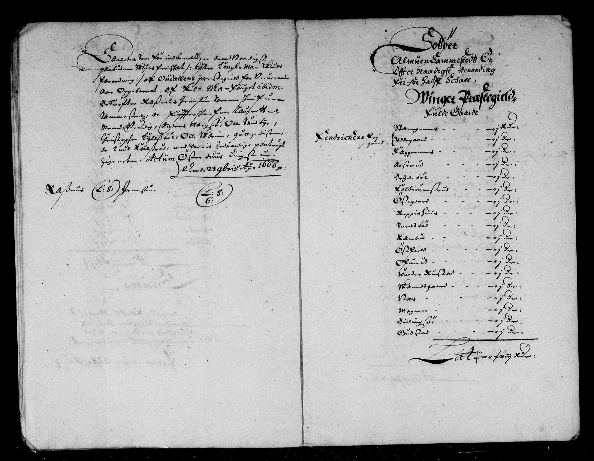 Rentekammeret inntil 1814, Reviderte regnskaper, Stiftamtstueregnskaper, Landkommissariatet på Akershus og Akershus stiftamt, RA/EA-5869/R/Rb/L0035: Akershus stiftamt, 1666