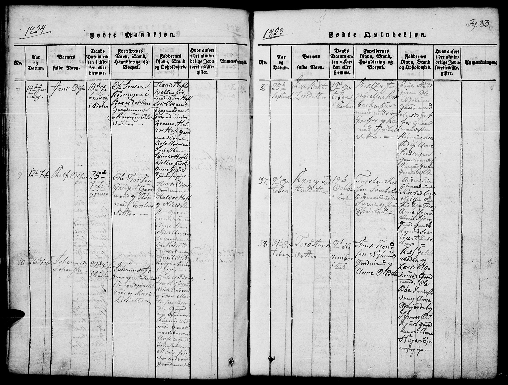 Lom prestekontor, AV/SAH-PREST-070/L/L0001: Parish register (copy) no. 1, 1815-1836, p. 83