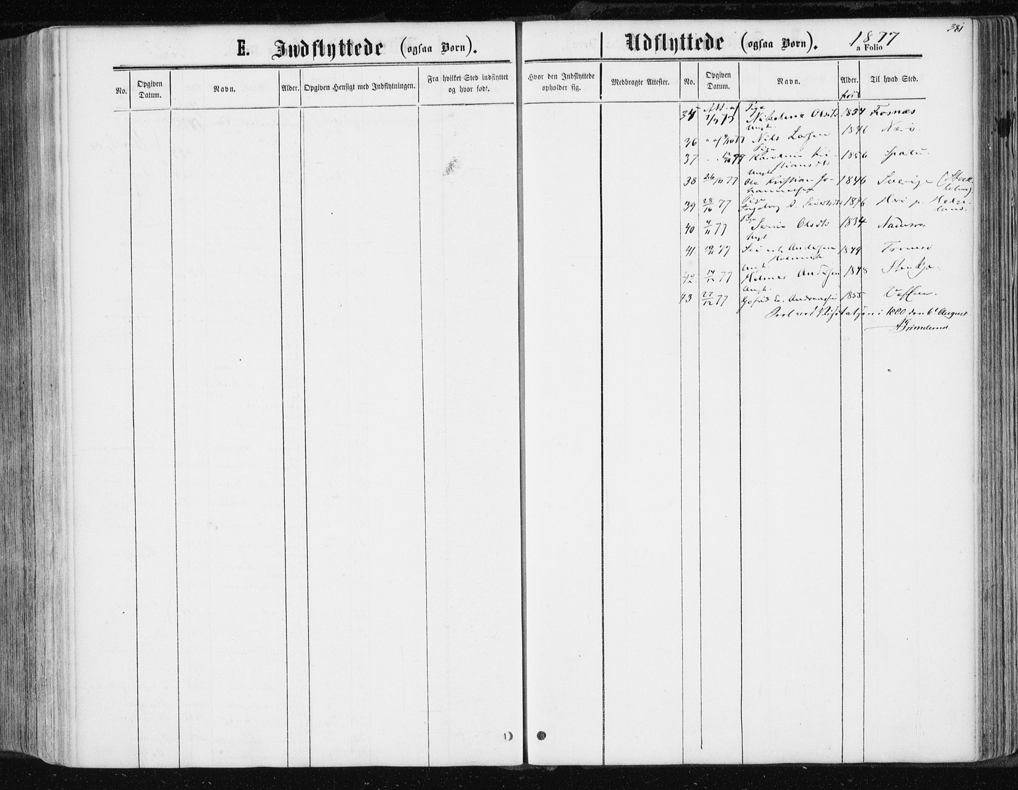 Ministerialprotokoller, klokkerbøker og fødselsregistre - Nord-Trøndelag, AV/SAT-A-1458/741/L0394: Parish register (official) no. 741A08, 1864-1877, p. 381