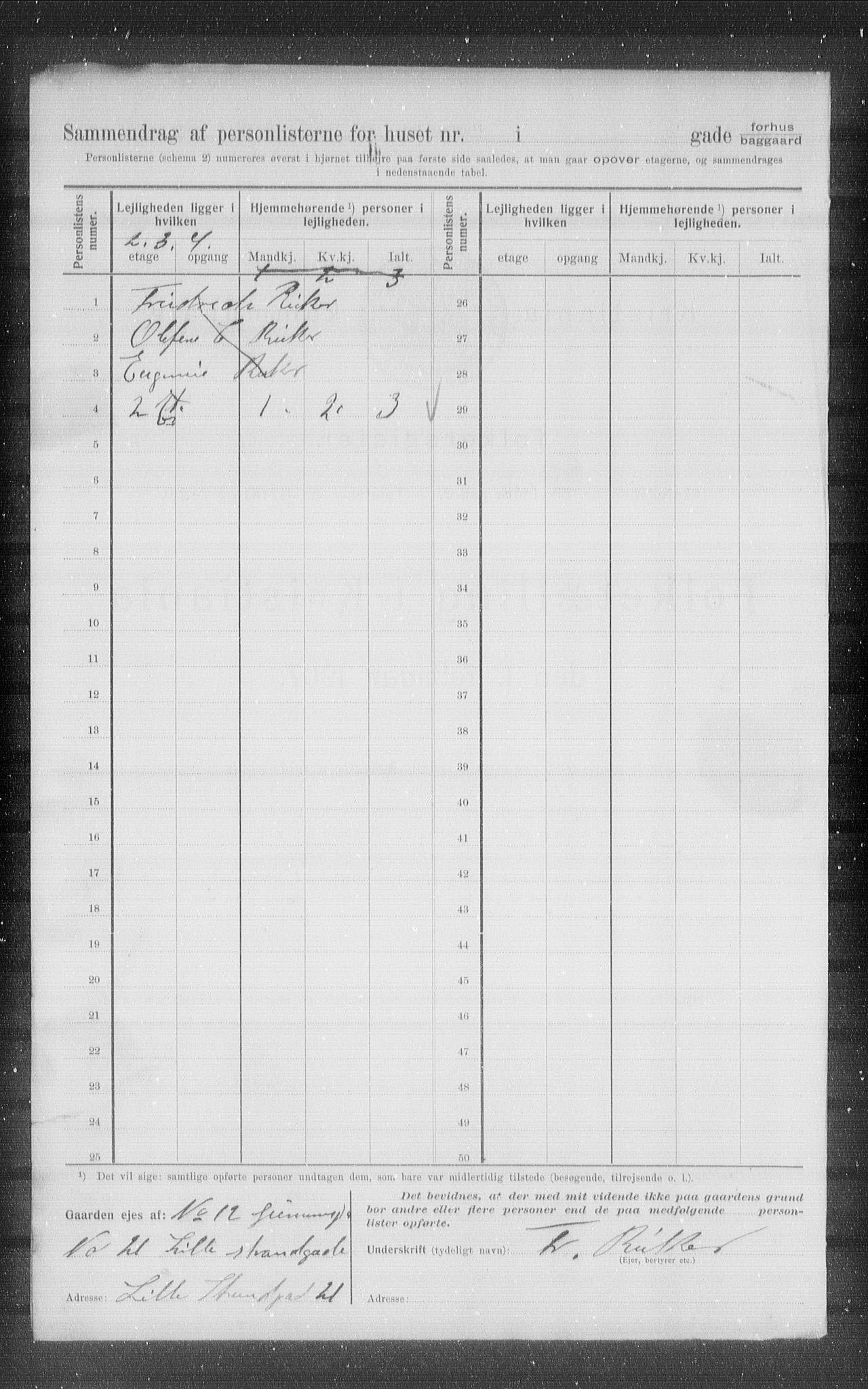 OBA, Municipal Census 1907 for Kristiania, 1907, p. 29661