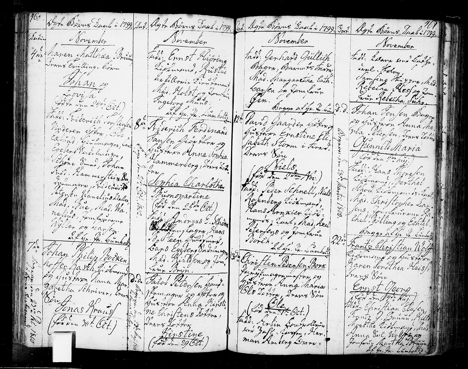 Oslo domkirke Kirkebøker, SAO/A-10752/F/Fa/L0005: Parish register (official) no. 5, 1787-1806, p. 460-461