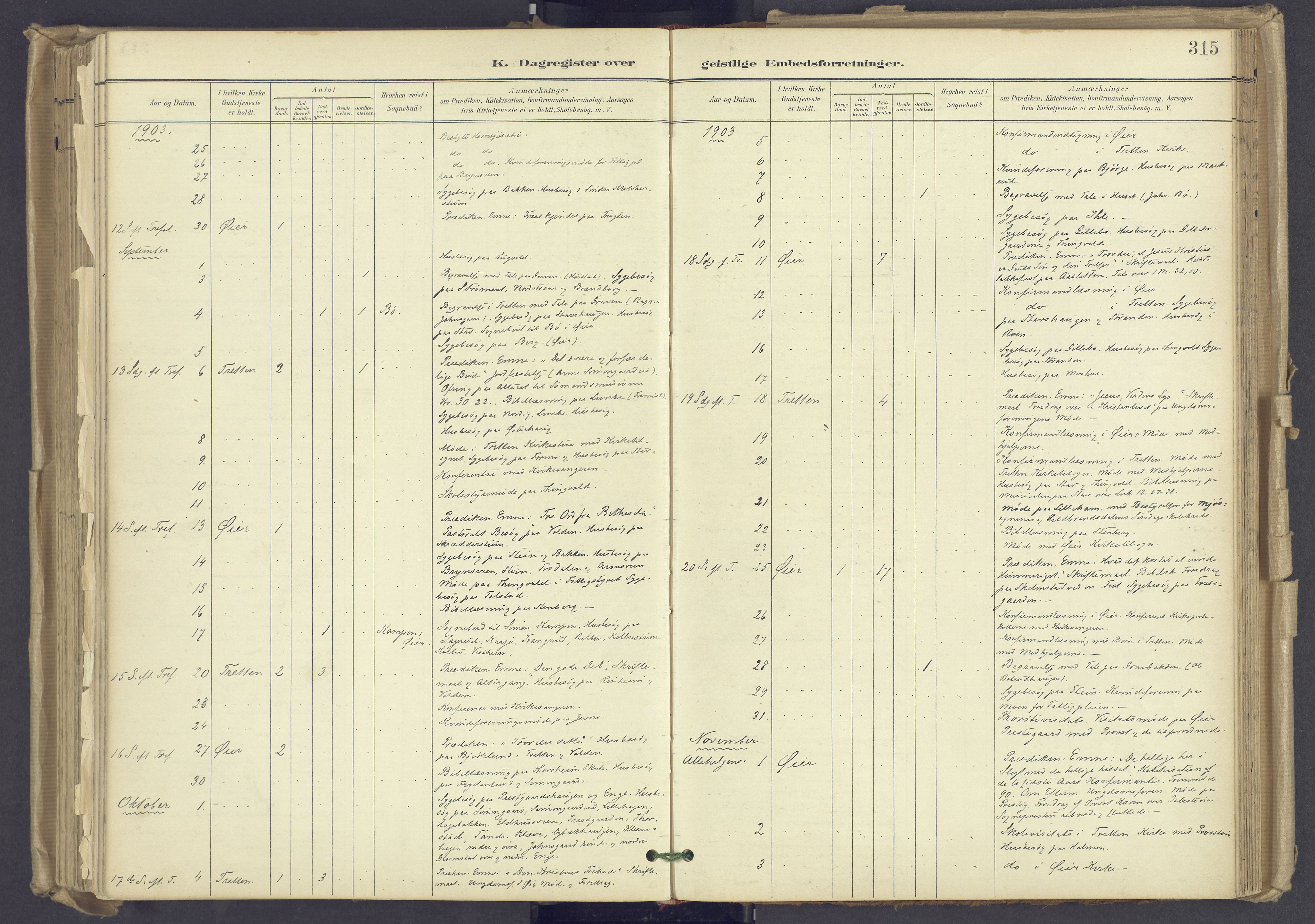 Øyer prestekontor, SAH/PREST-084/H/Ha/Haa/L0012: Parish register (official) no. 12, 1897-1920, p. 315