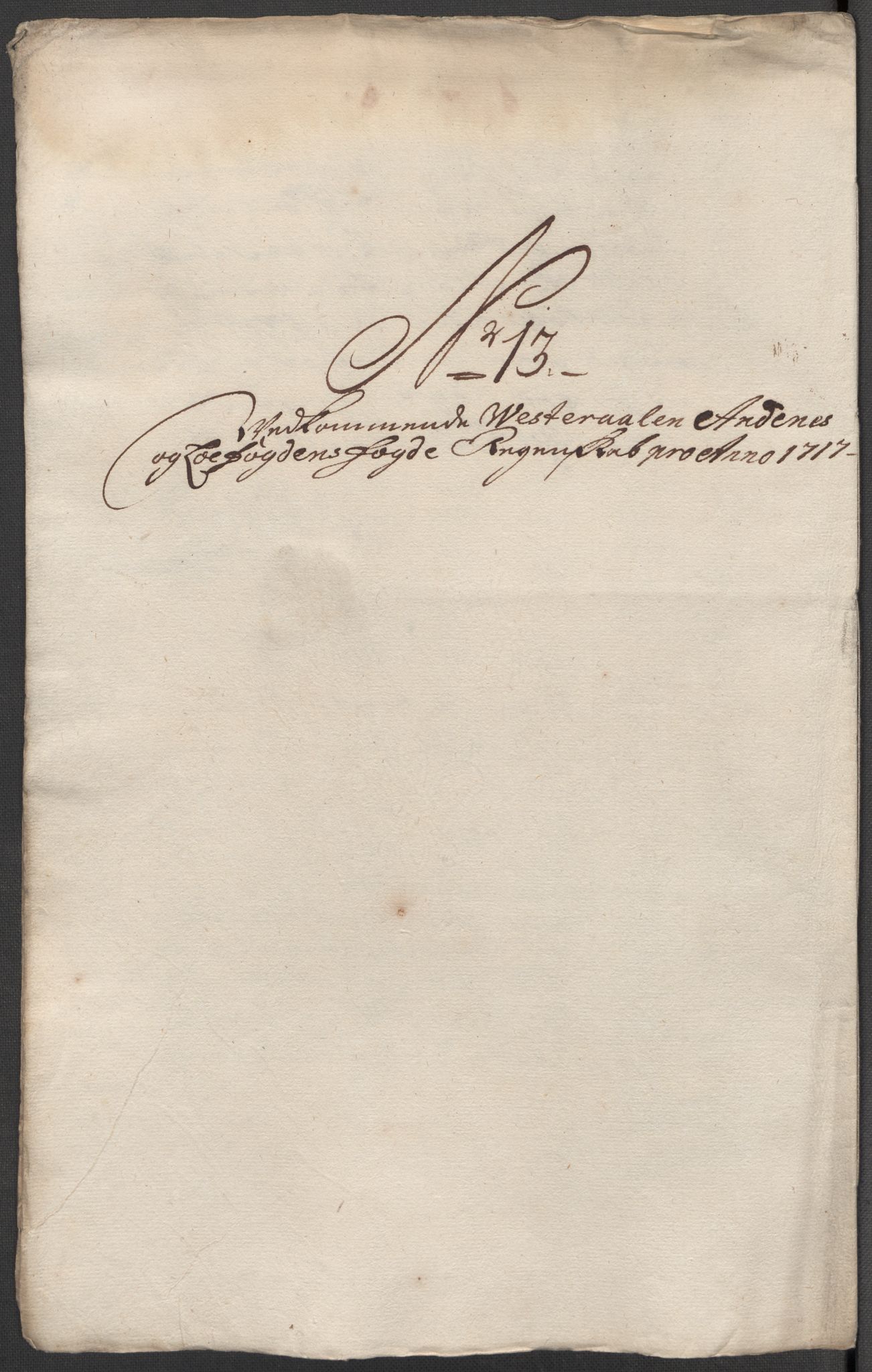 Rentekammeret inntil 1814, Reviderte regnskaper, Fogderegnskap, AV/RA-EA-4092/R67/L4683: Fogderegnskap Vesterålen, Andenes og Lofoten, 1717, p. 105